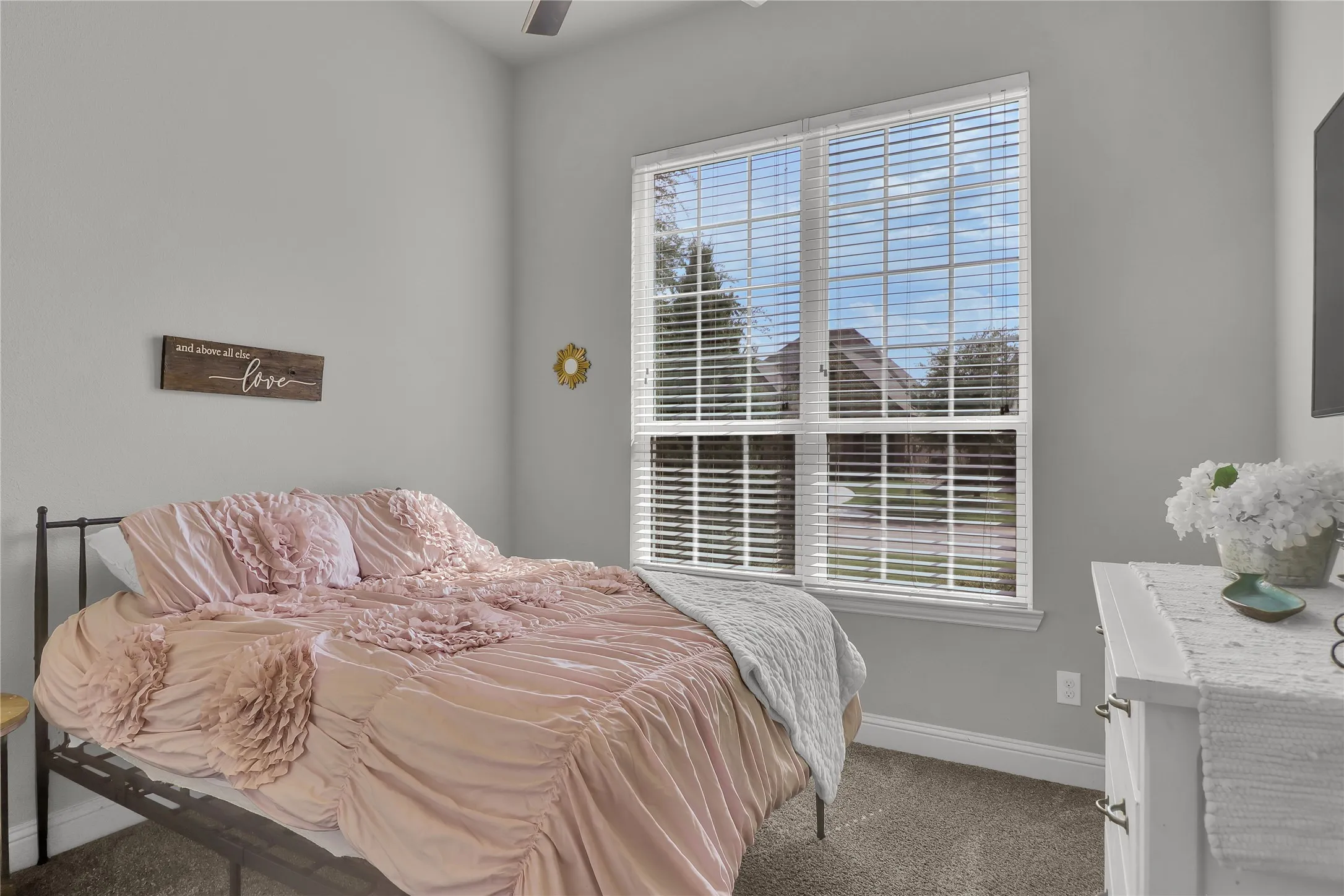 Front bedroom set up as mother in law or guest room.