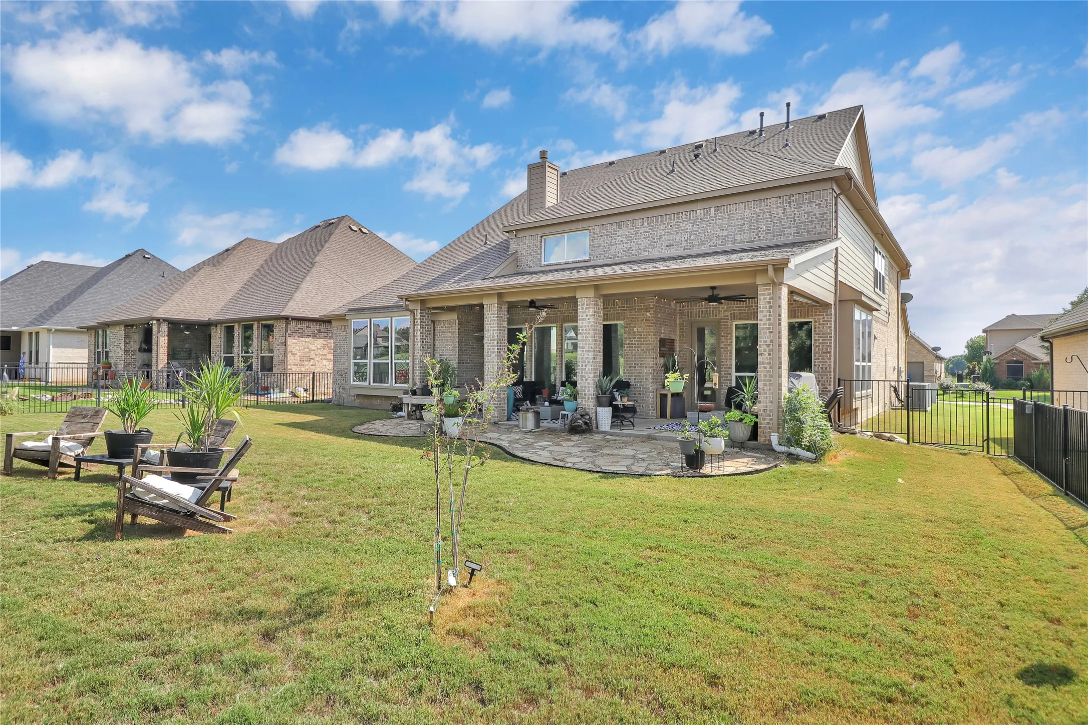 Large back yard plus just go thru your back gate onto the golf course.