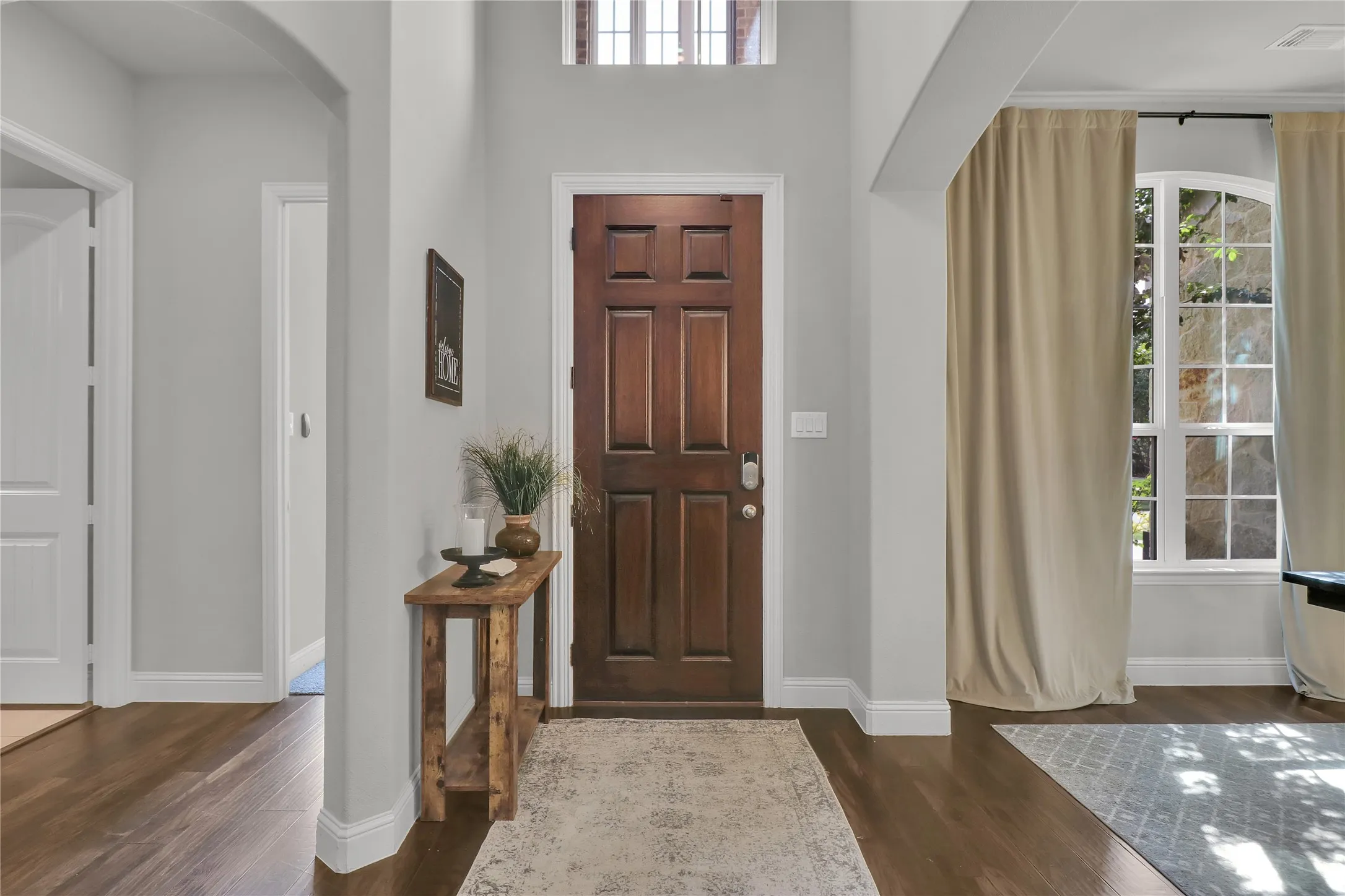 Entry with dining space to right. Left is mother in law suite.