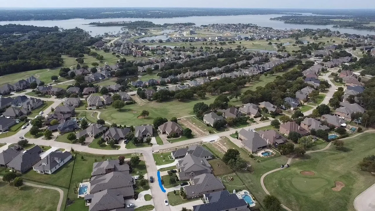 An over view of the resort. The blue line indicates the subject property. Just walk out your back gate onto the golf course.