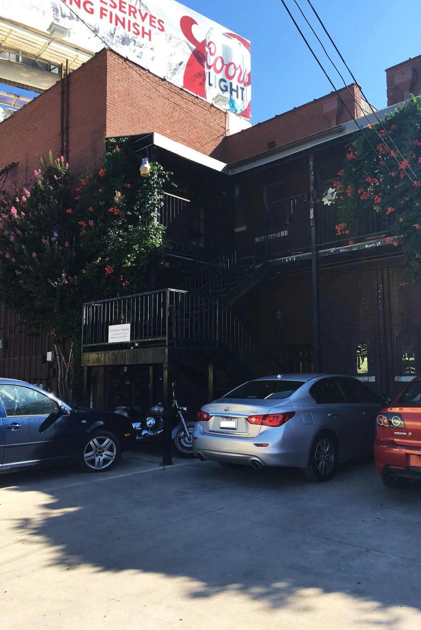 Stairs up to apartment