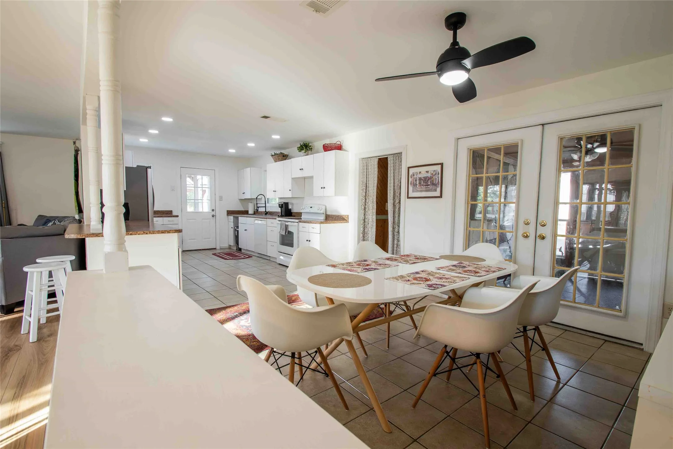view from dining to kitchen