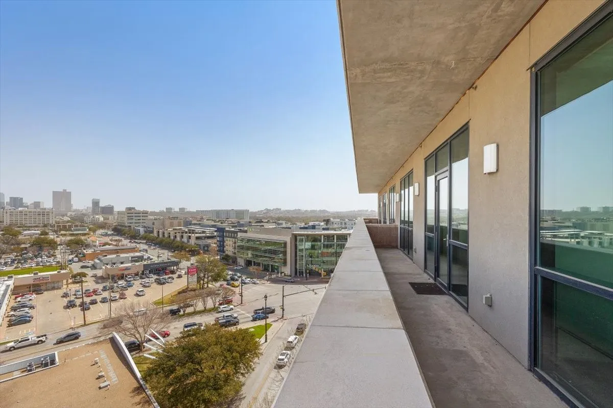 Entrance to balcony from living, dining.
