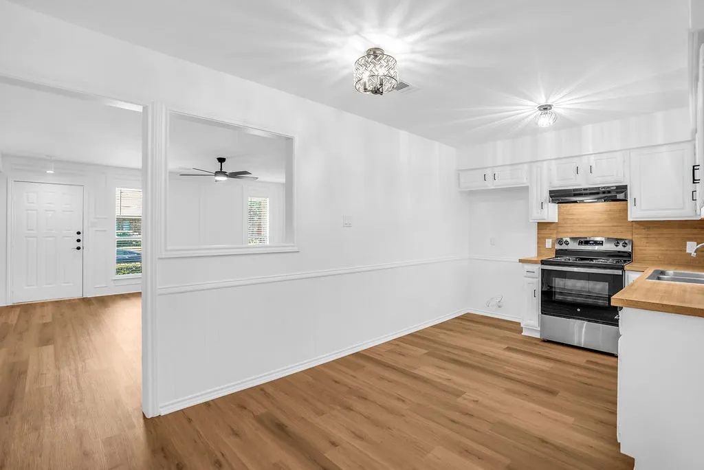 Semi open floor plan. Delivers the best of both worlds, providing bright, airy sociability while offering acoustic privacy and designated rooms.