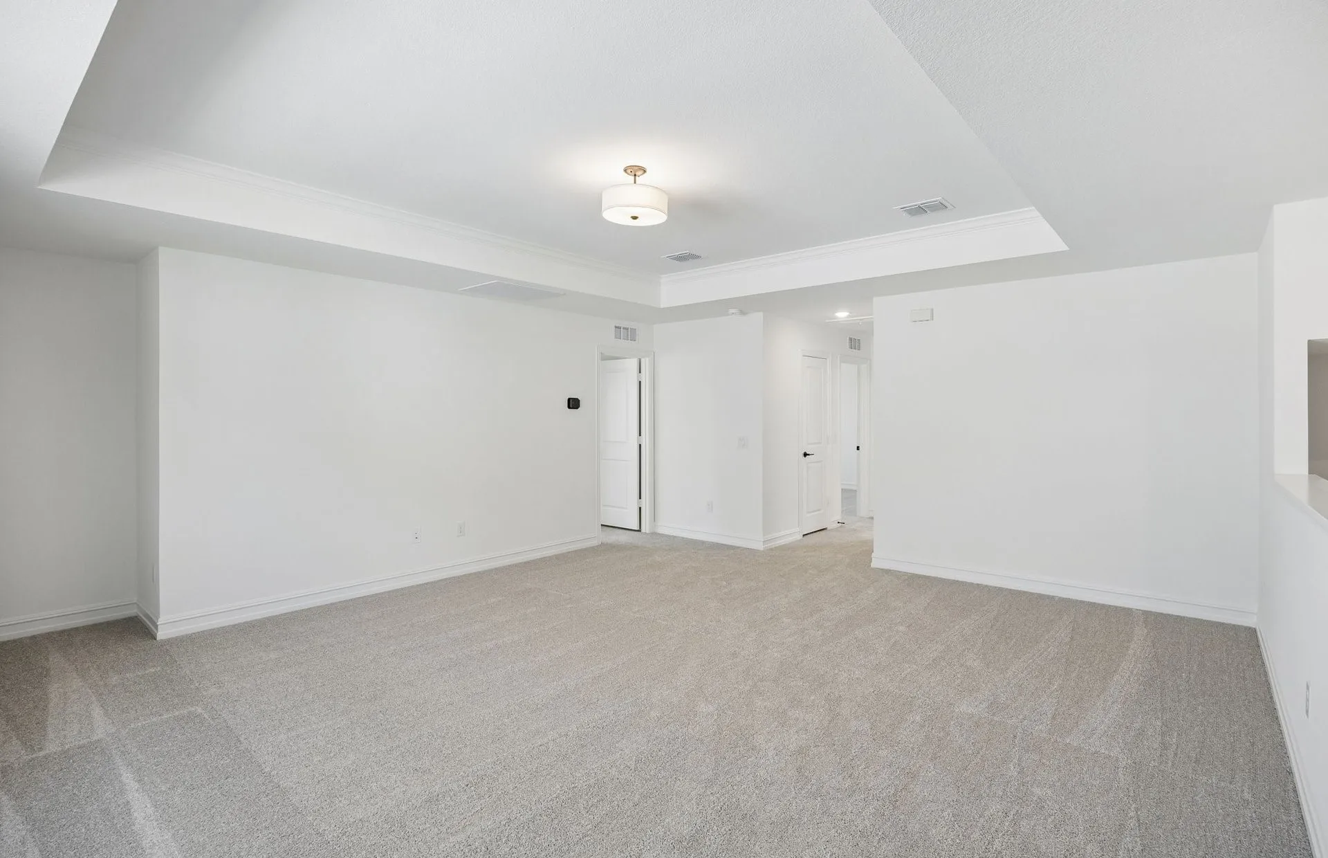 Tray ceiling in game room