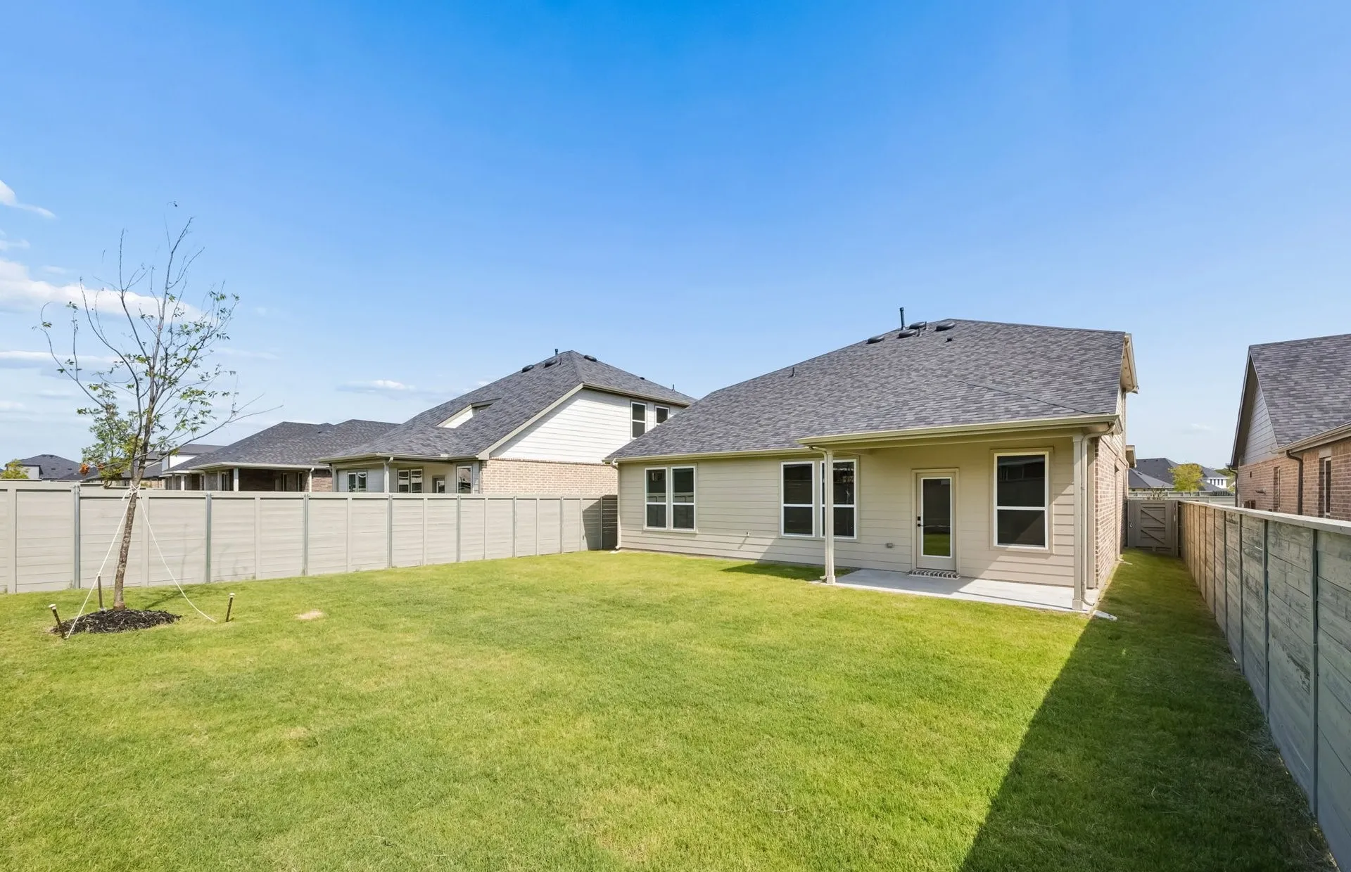 Oversized fenced-in backyard