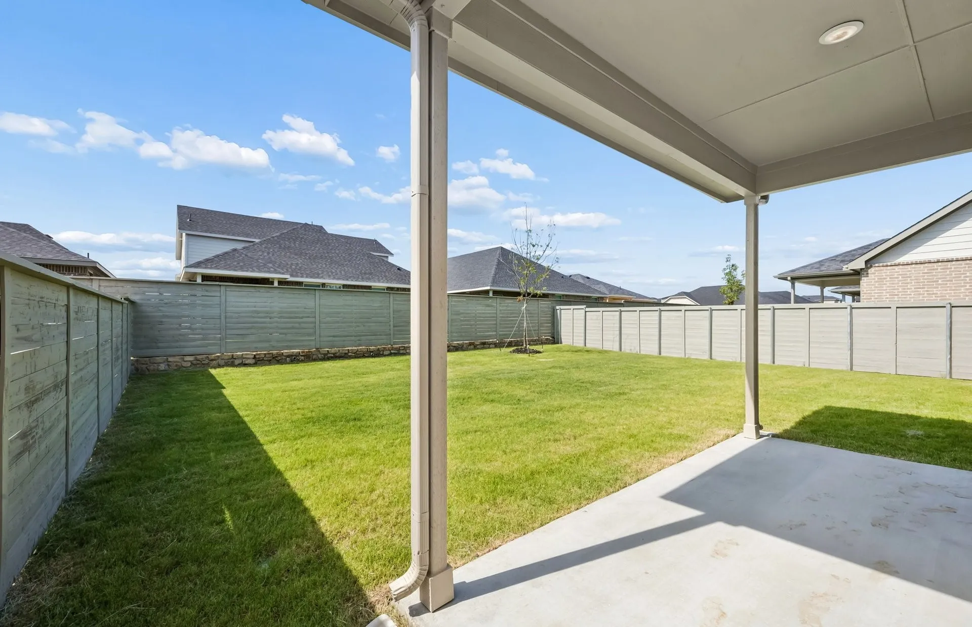 Built-in covered back patio
