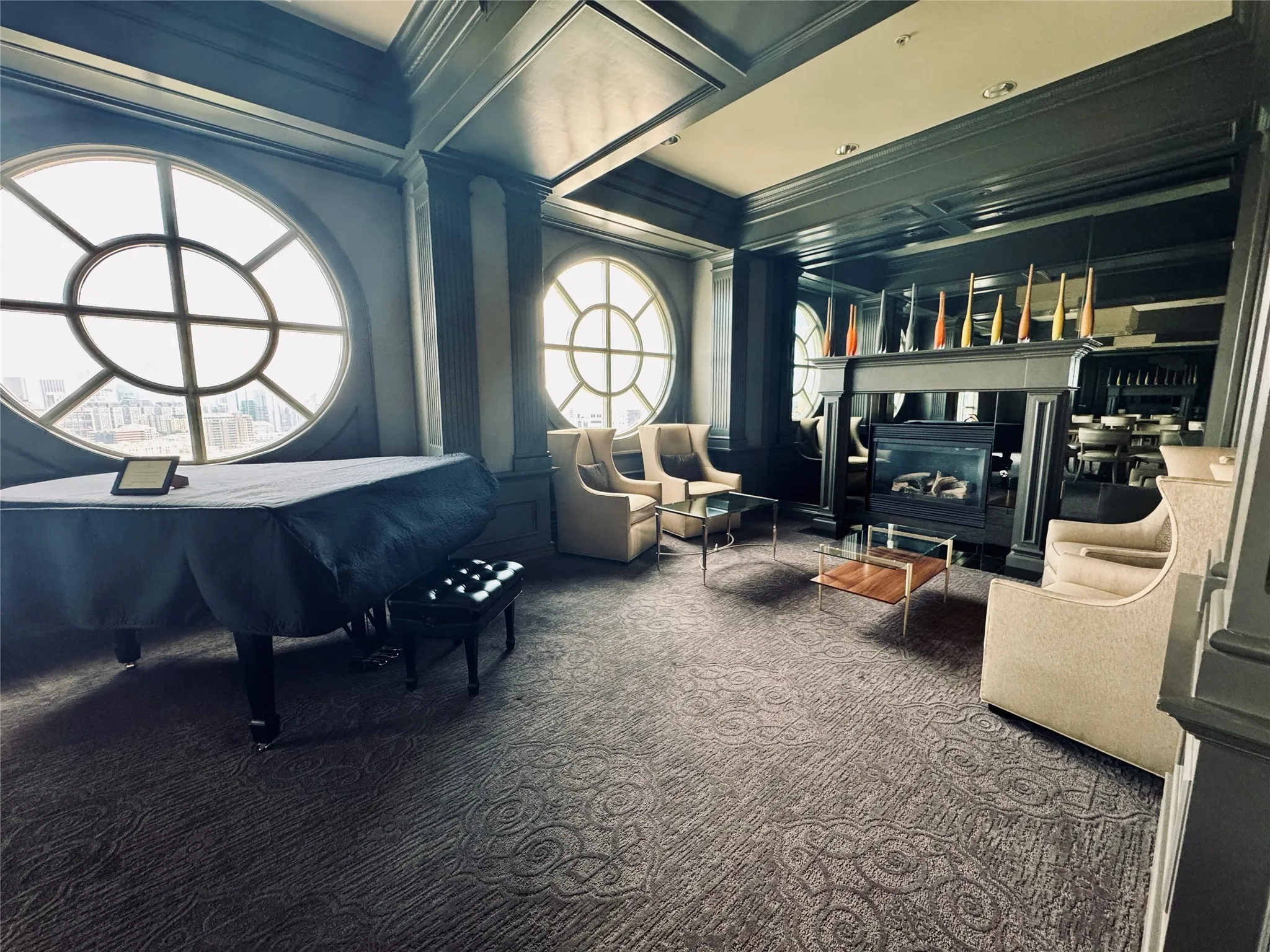 Sky Club. At the top of The Mayfair. Penthouse area.