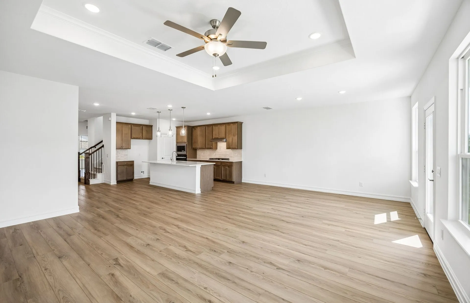 Tray ceiling in gathering room