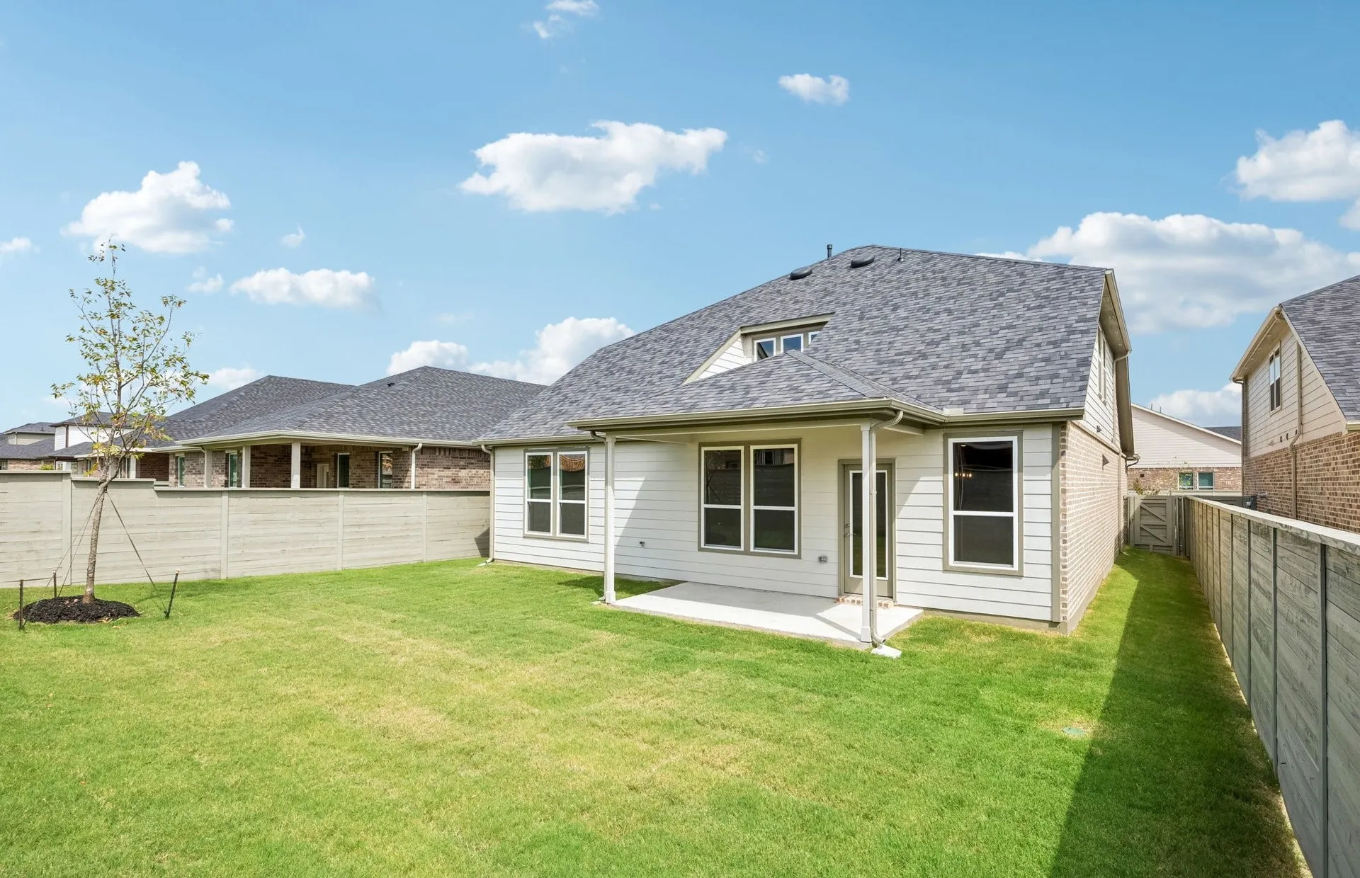 Oversized fenced-in backyard