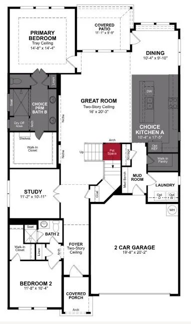 Beazer Homes Goodland Summerfield Floorplan.