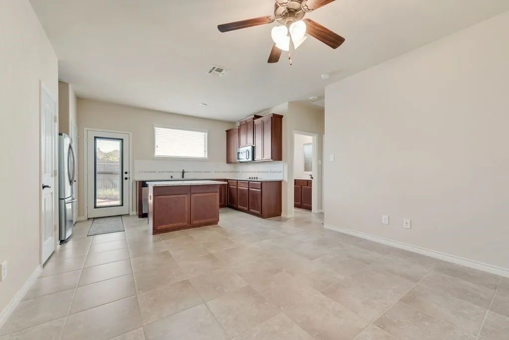 Secondary living room and kitchen