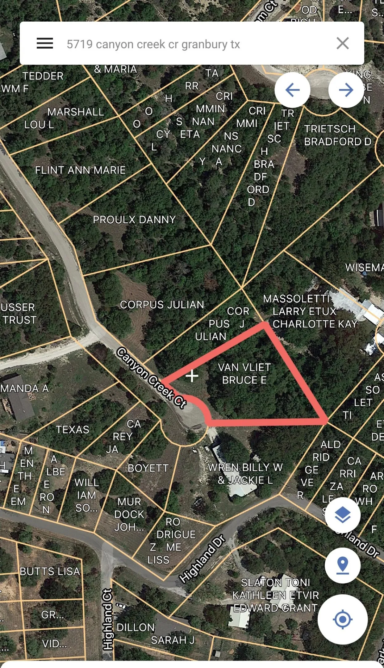 Plat Map. Illustrating property boundaries and owner details within a specified geographic area