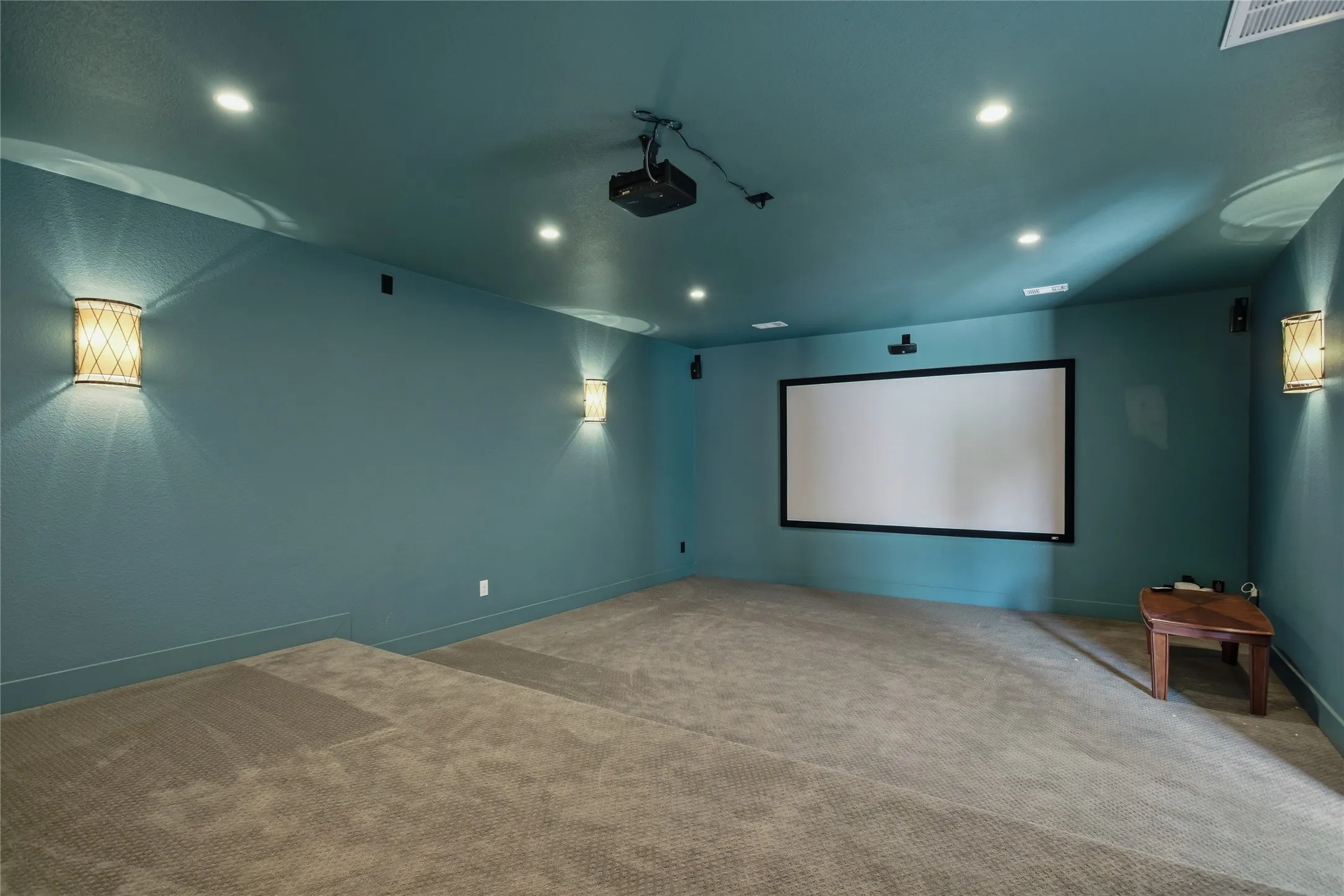 The large media room is just off the loft area.