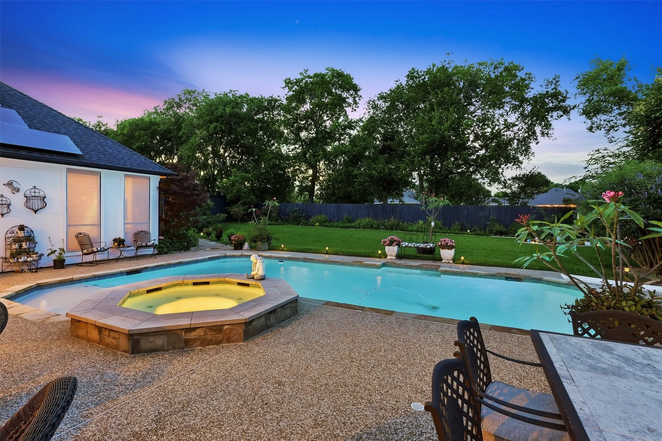 Heated pool and spa.