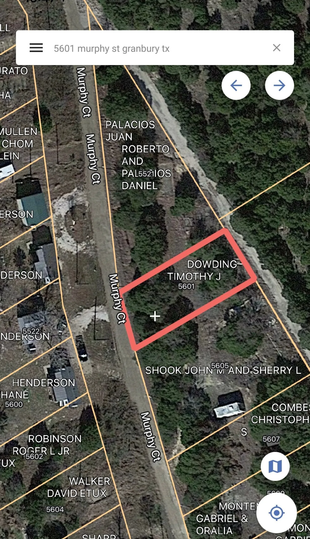 Aerial Parcel Map. Illustrating the property boundaries and owner details for the specified address