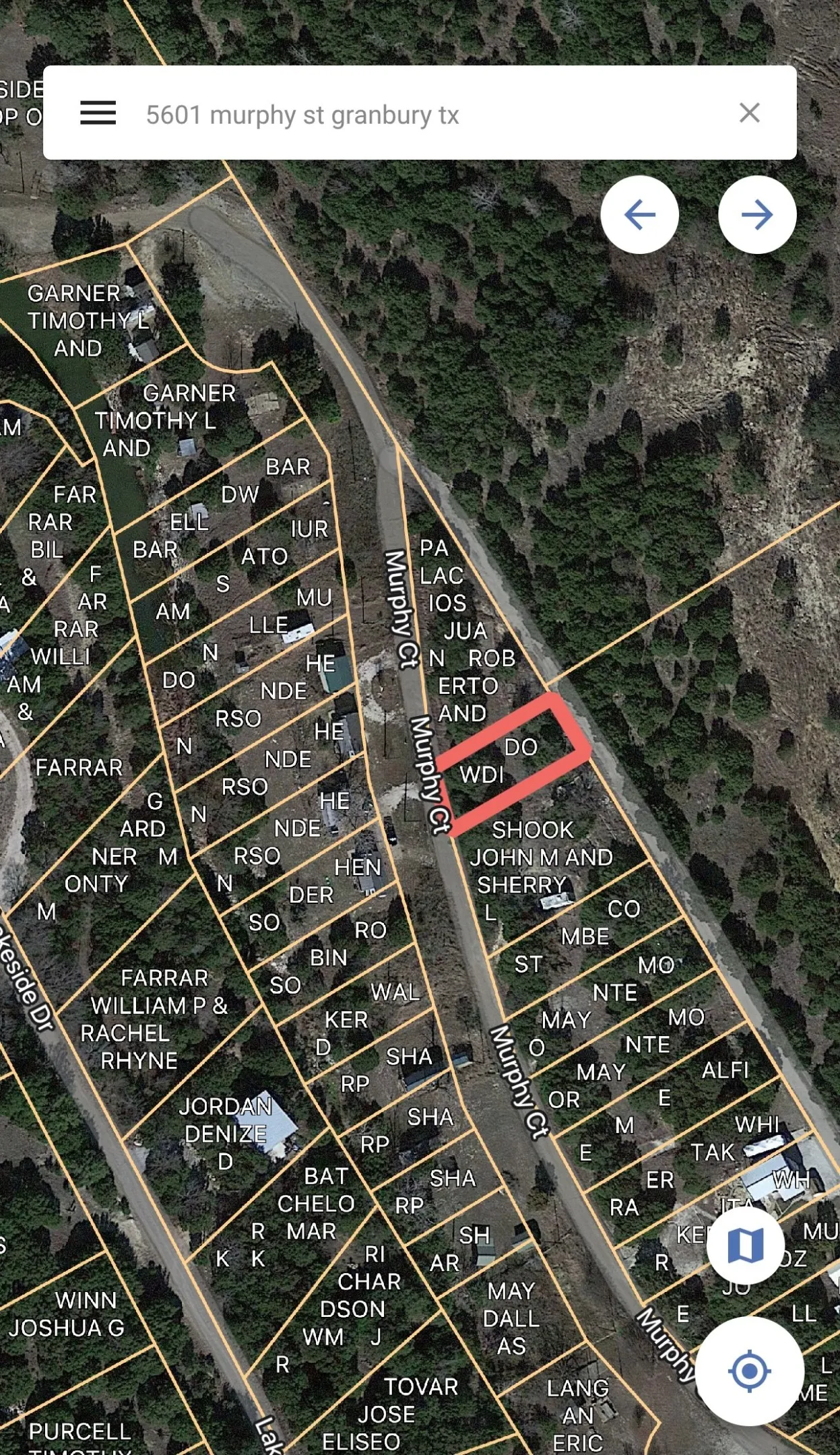 Property Parcel Map. Displaying individual property ownership and boundaries for the specified address