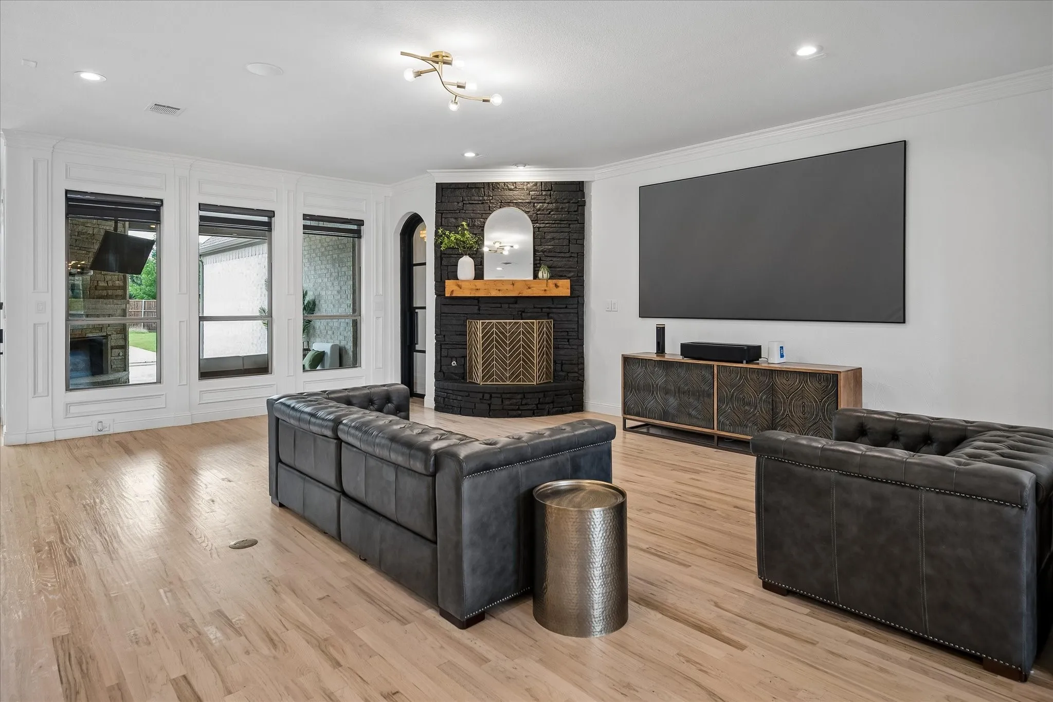 Light Hardwood Floors in Living Room, Dining Room, Study and Kitchen