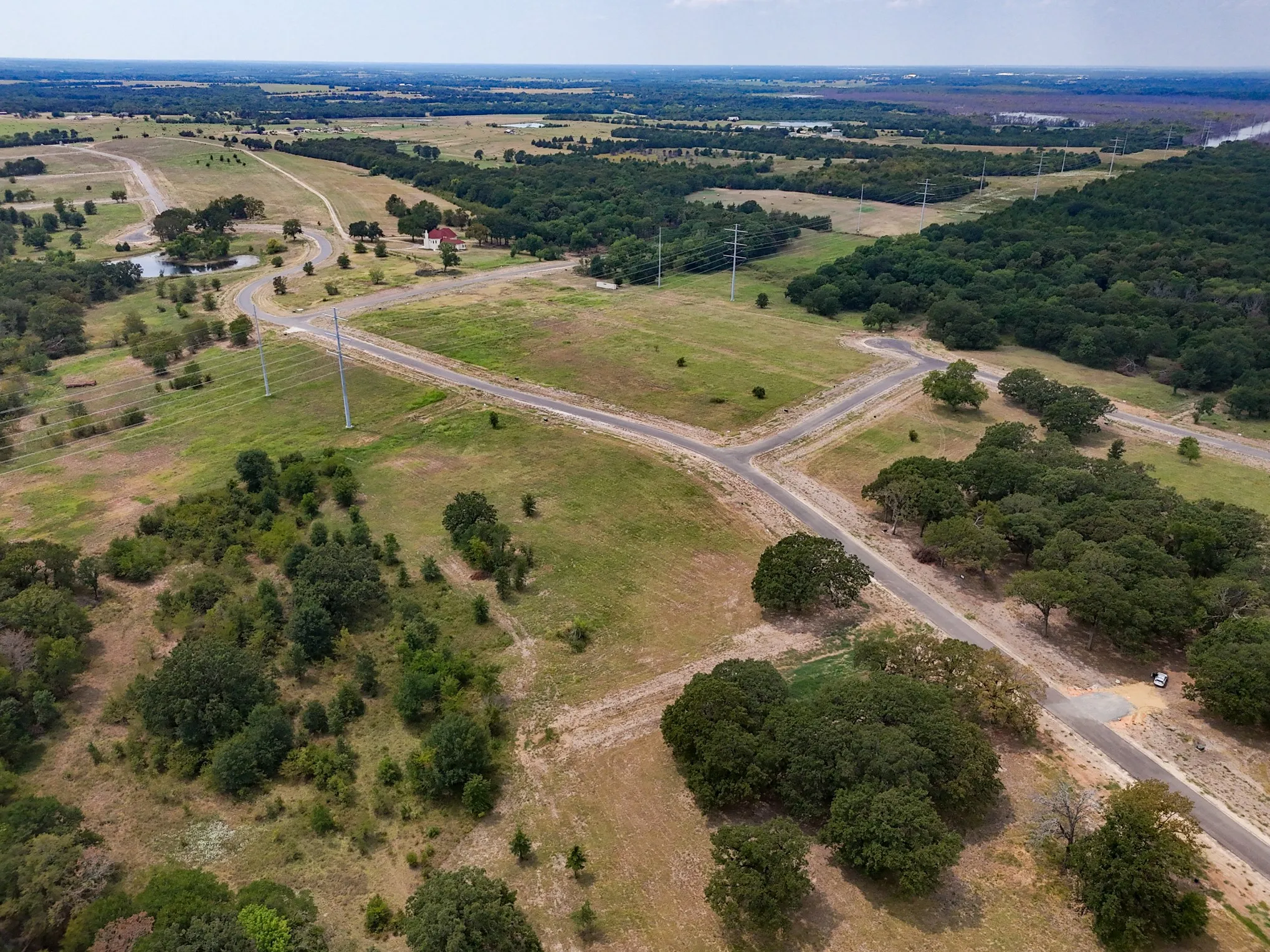 Aerial overview of property's location featuring rural landscape