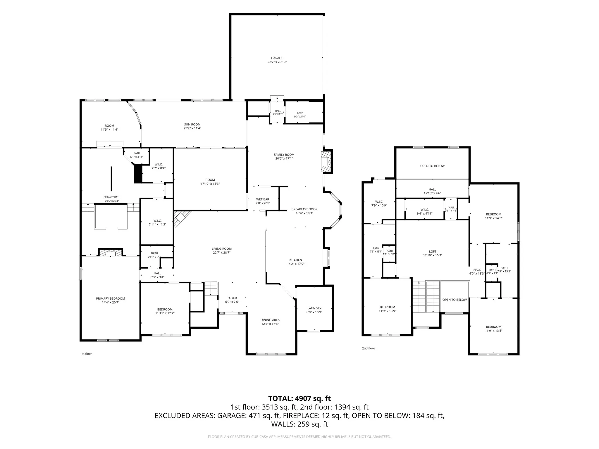 Floorplan for Floor 1 and 2.