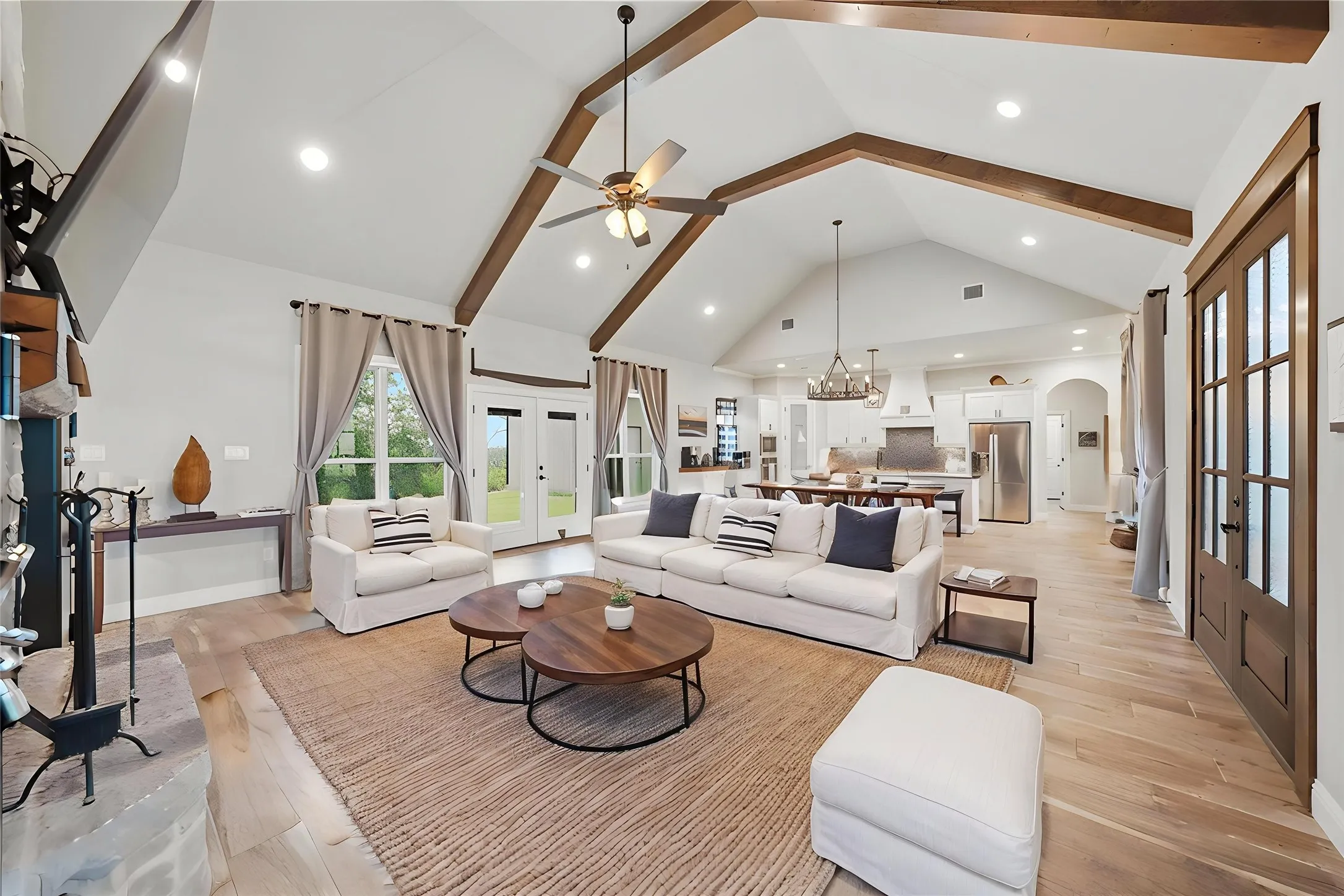 Gorgeous spacious living area, with tons of space and natural light, AI staged for visual purposes