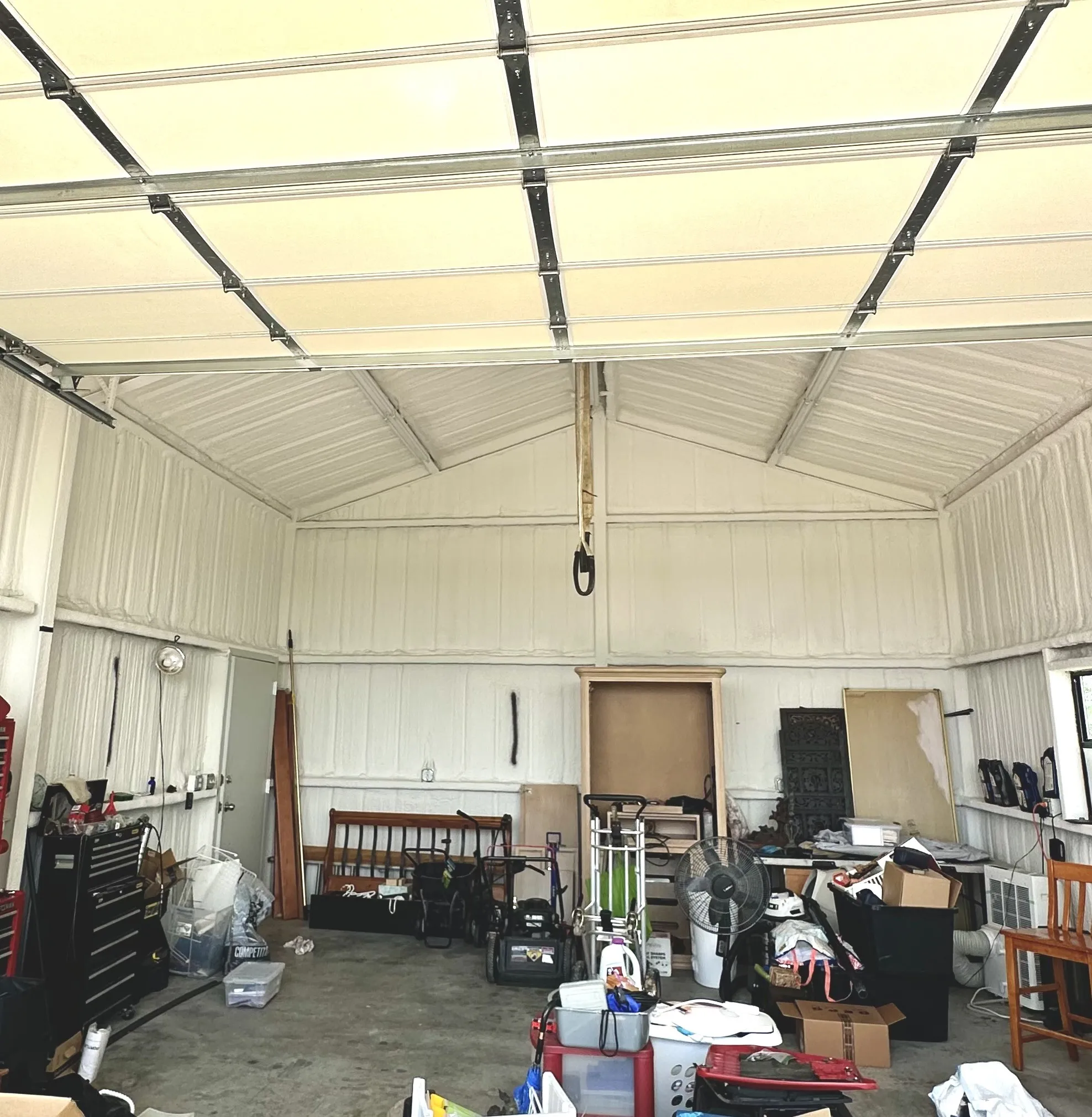 “A massive two-car workshop, fully foam-insulated and outfitted with power everywhere you need it.”