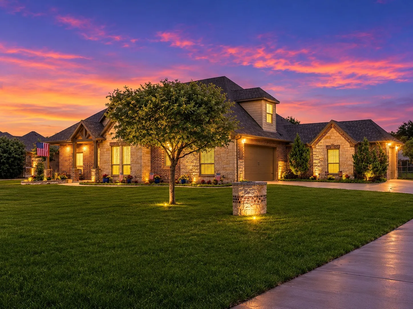 111 Old Base Road, Aurora TX with virtual twilight