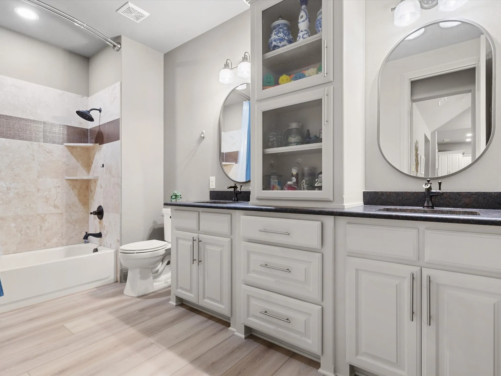 Full guest bath with functional layout and updated hardware.