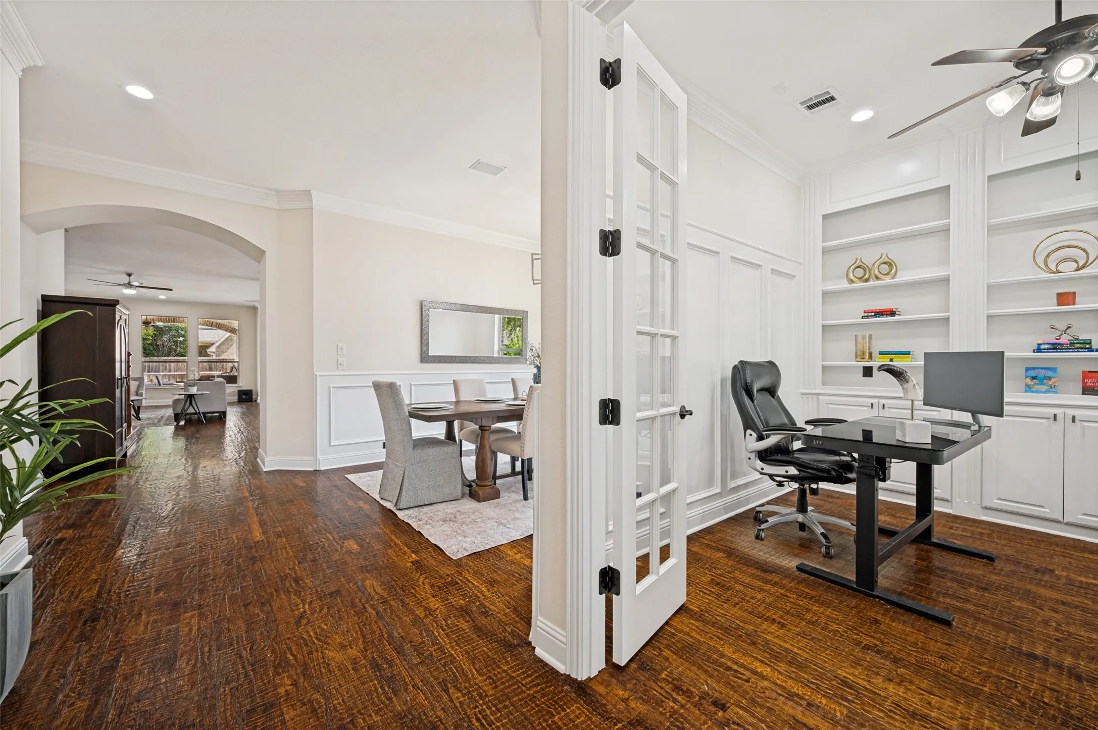 You are greeted by a wide entry way creating a warm and inviting atmosphere.