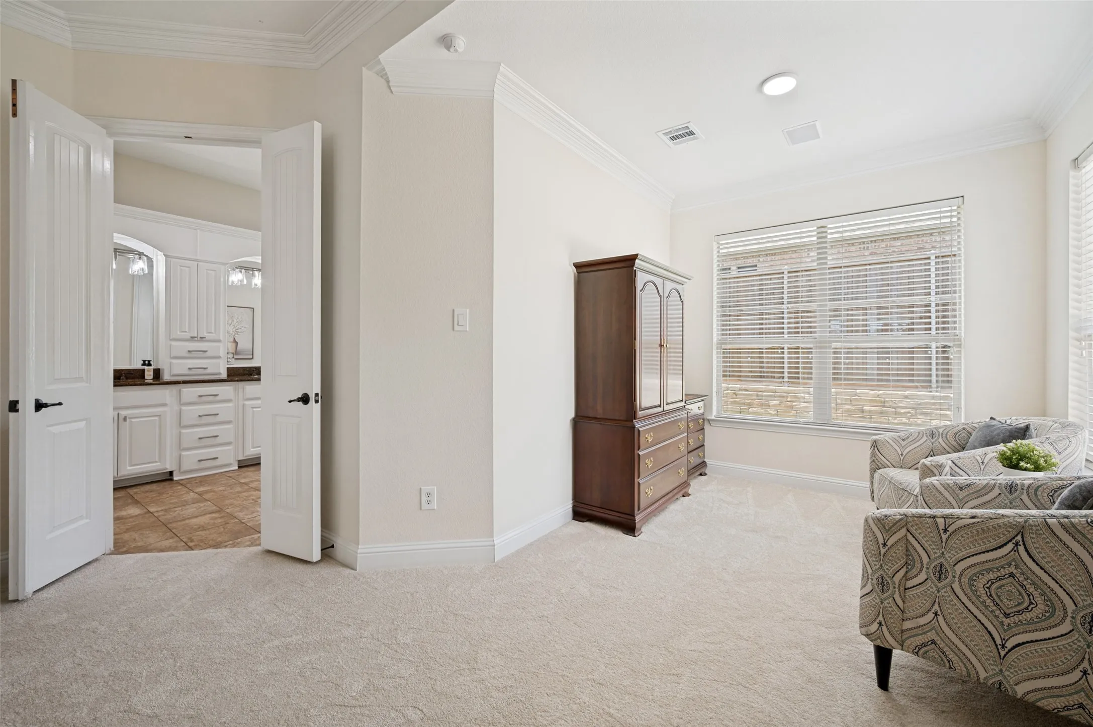 Large sitting area with abundant natural light