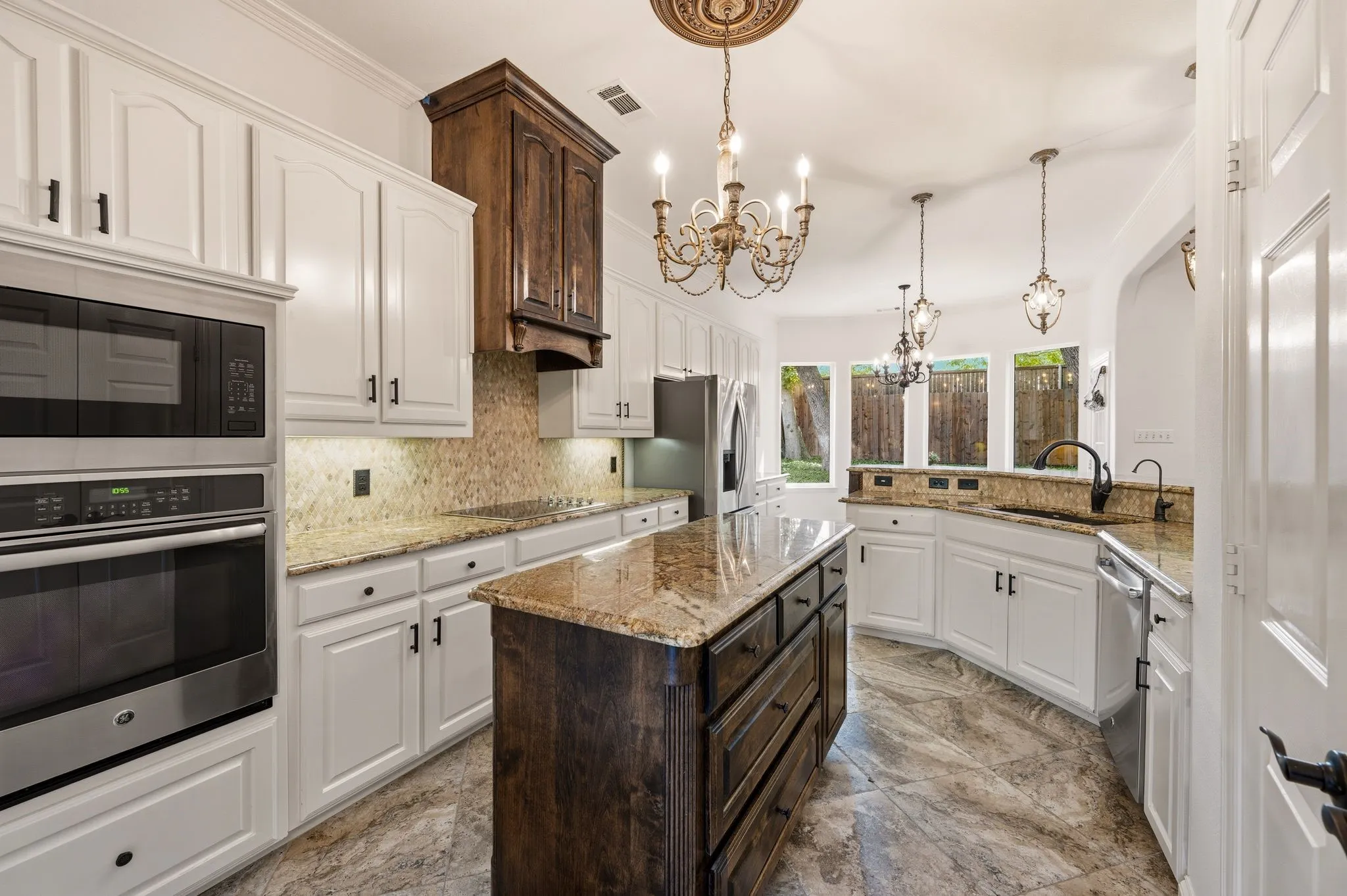 Kitchen with Stainless Steel Appliances.