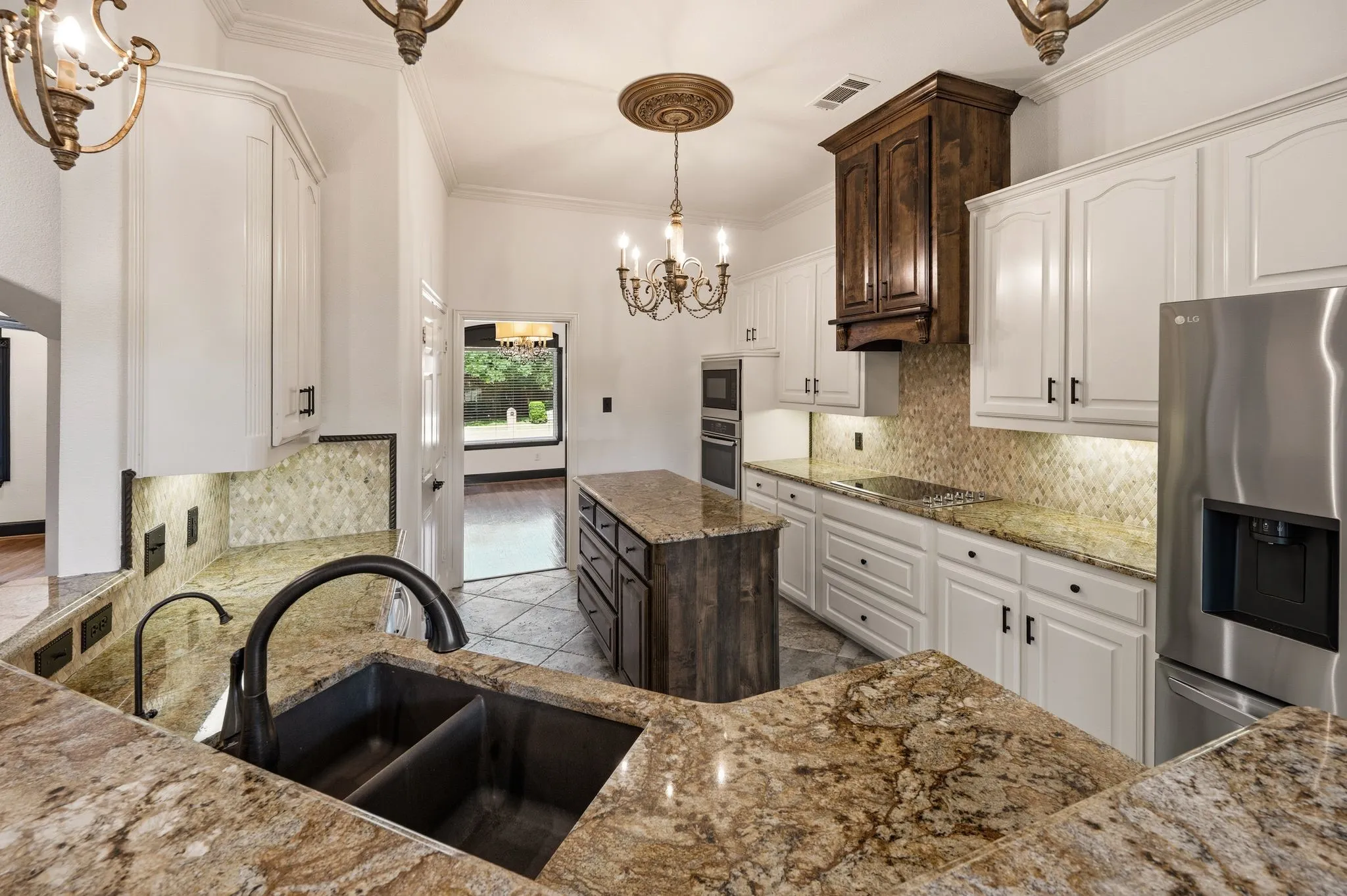 Spacious Kitchen with an Island.