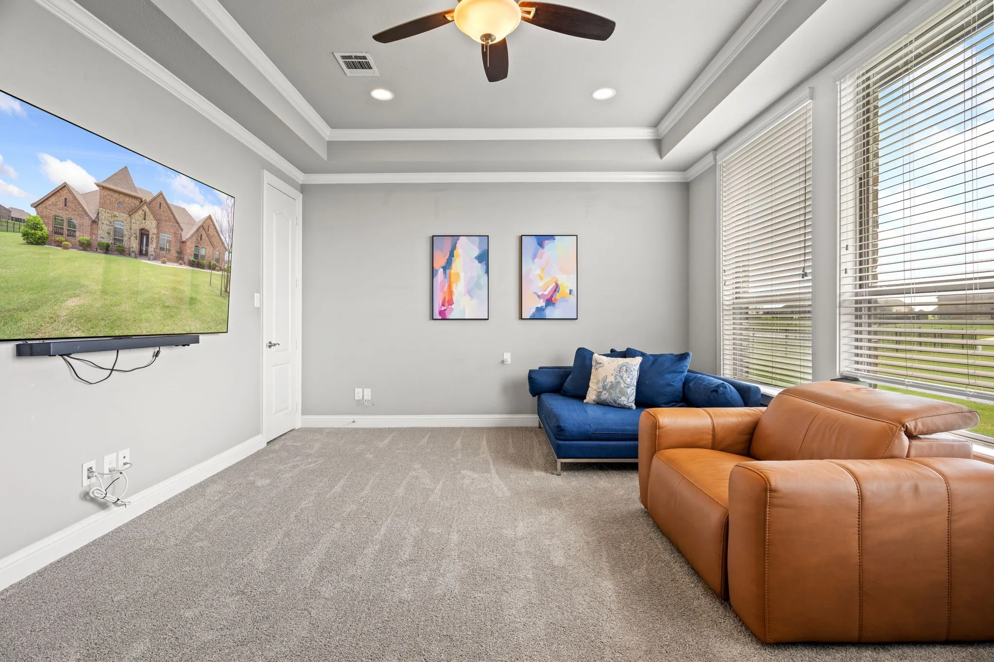 Great room for movie night.