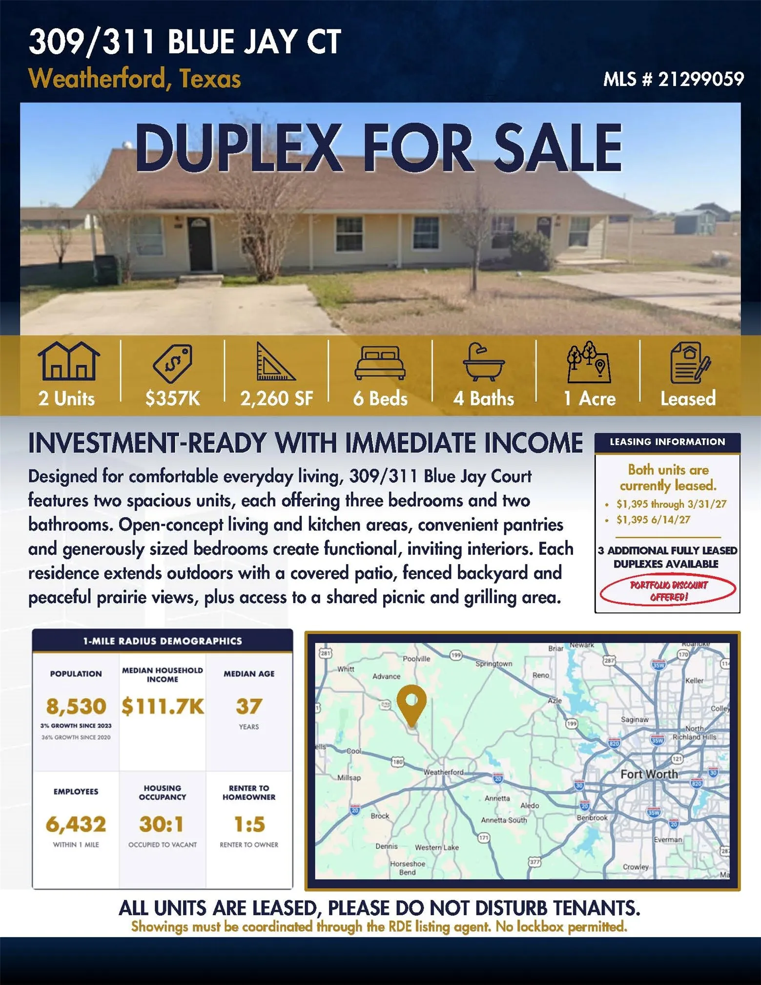 Duplex For Sale in Parker County , 309 S Blue Jay Court, Weatherford, Texas 76088, 6 Bedroom, 4 Bathroom, Garage spaces, 0 Sqft, built in 1975, mls#21299059, Real Estate Agent in Weatherford, Homes For Sale in Parker county, Homes For Sale in Weatherford, Realtor in Weatherford Texas, Real Estate Brokerage Independent Realty Texas, Luminita Cordes Realtor
