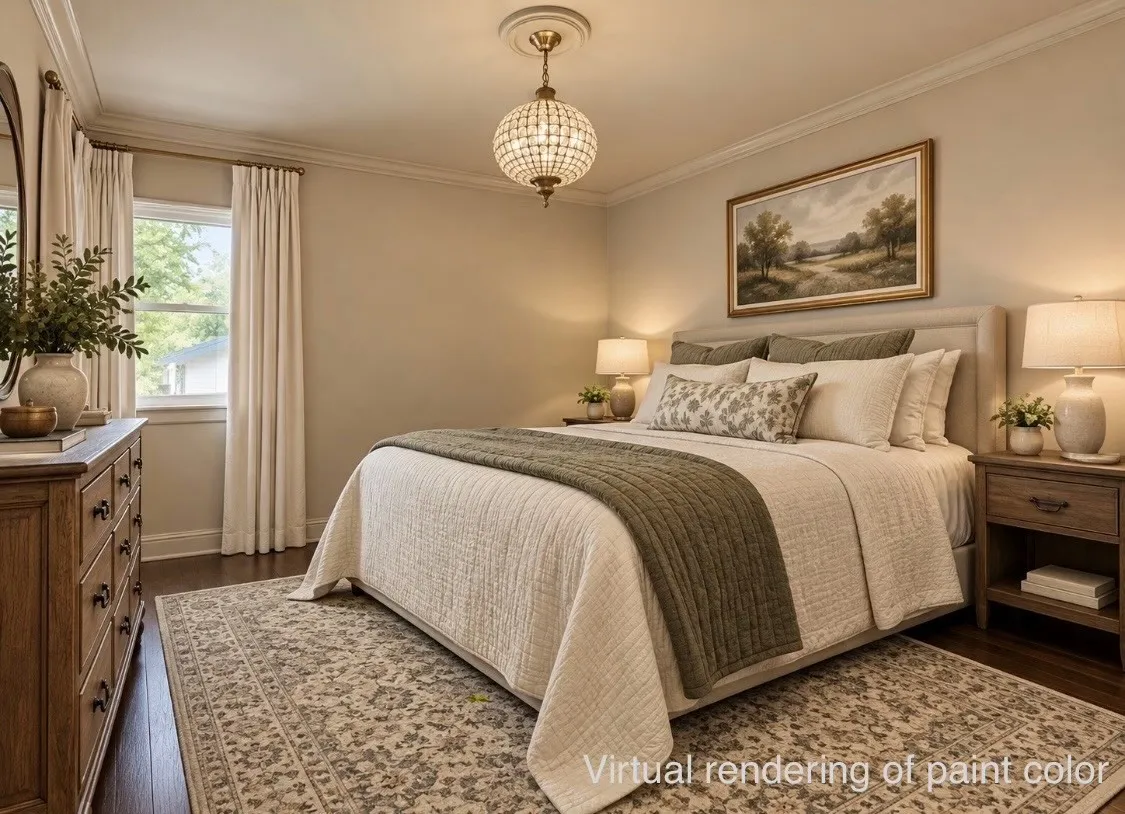 Virtual rendering of lighter paint color.