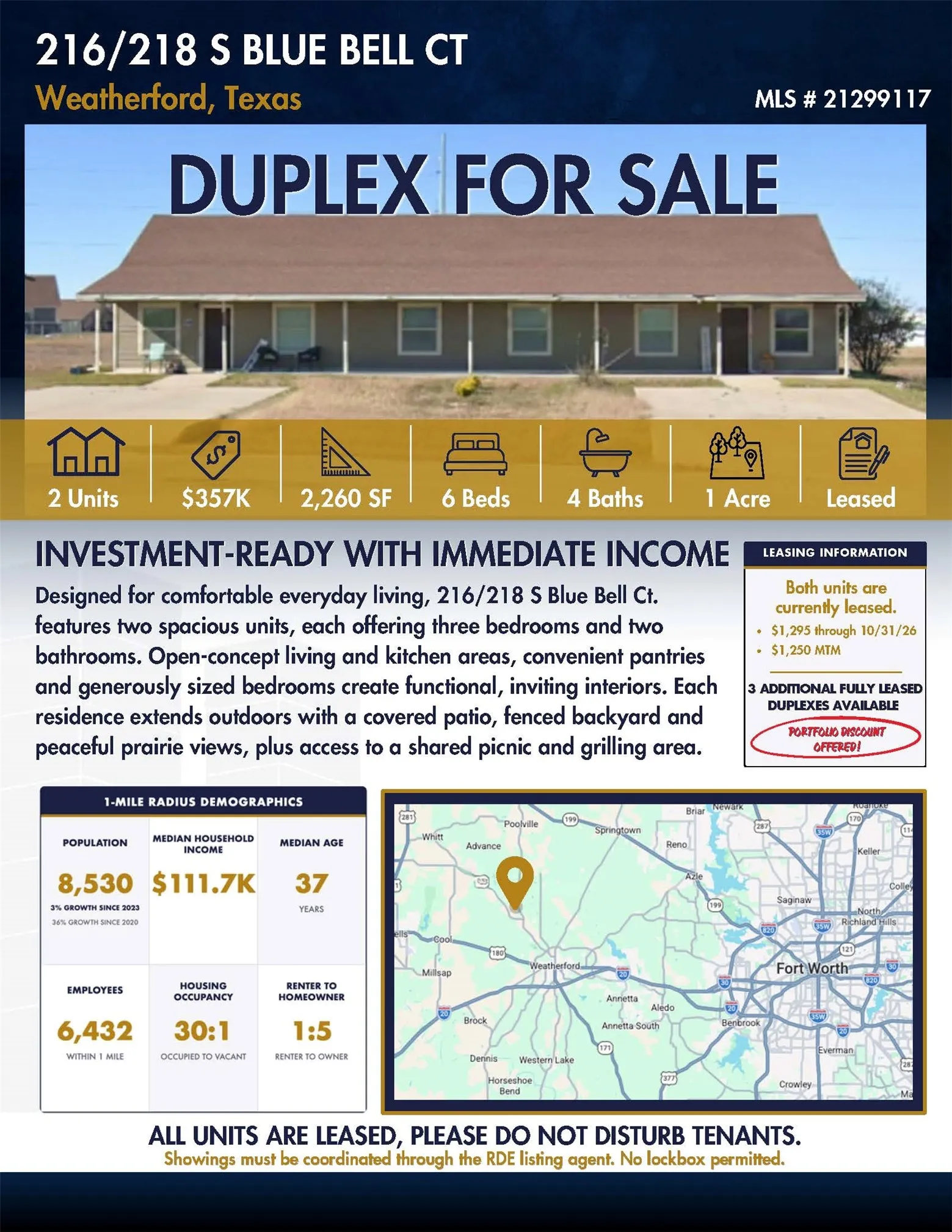 Duplex For Sale in Parker County , 216 Blue Bell Court, Weatherford, Texas 76088, 6 Bedroom, 4 Bathroom, Garage spaces, 0 Sqft, built in 2006, mls#21299117, Real Estate Agent in Weatherford, Homes For Sale in Parker county, Homes For Sale in Weatherford, Realtor in Weatherford Texas, Real Estate Brokerage Independent Realty Texas, Luminita Cordes Realtor