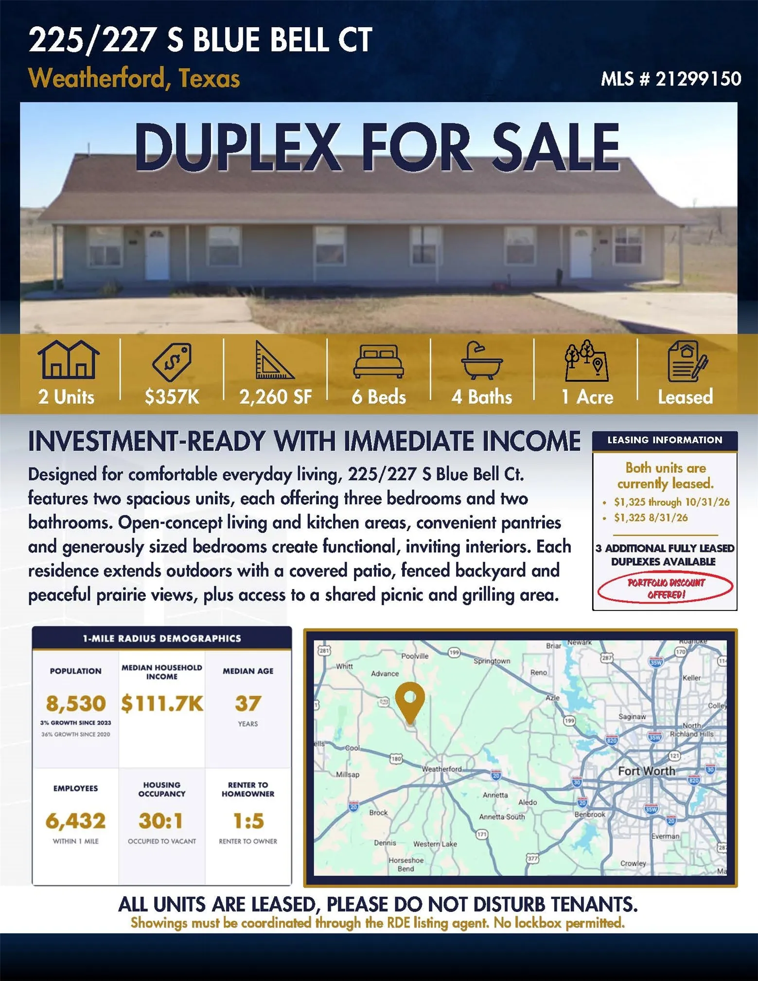 Duplex For Sale in Parker County , 225 Blue Bell Court, Weatherford, Texas 76088, 6 Bedroom, 4 Bathroom, Garage spaces, 0 Sqft, built in 1975, mls#21299150, Real Estate Agent in Weatherford, Homes For Sale in Parker county, Homes For Sale in Weatherford, Realtor in Weatherford Texas, Real Estate Brokerage Independent Realty Texas, Luminita Cordes Realtor