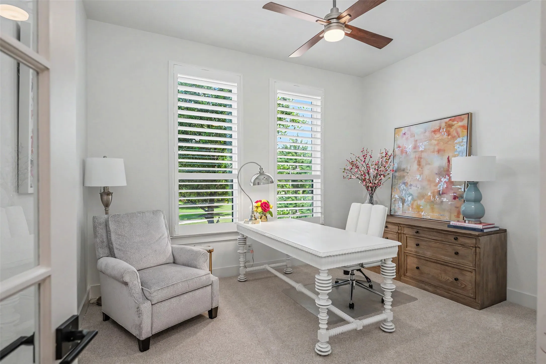 First Level Bedroom - converted to an Office with Glass Doors. (Can convert back)