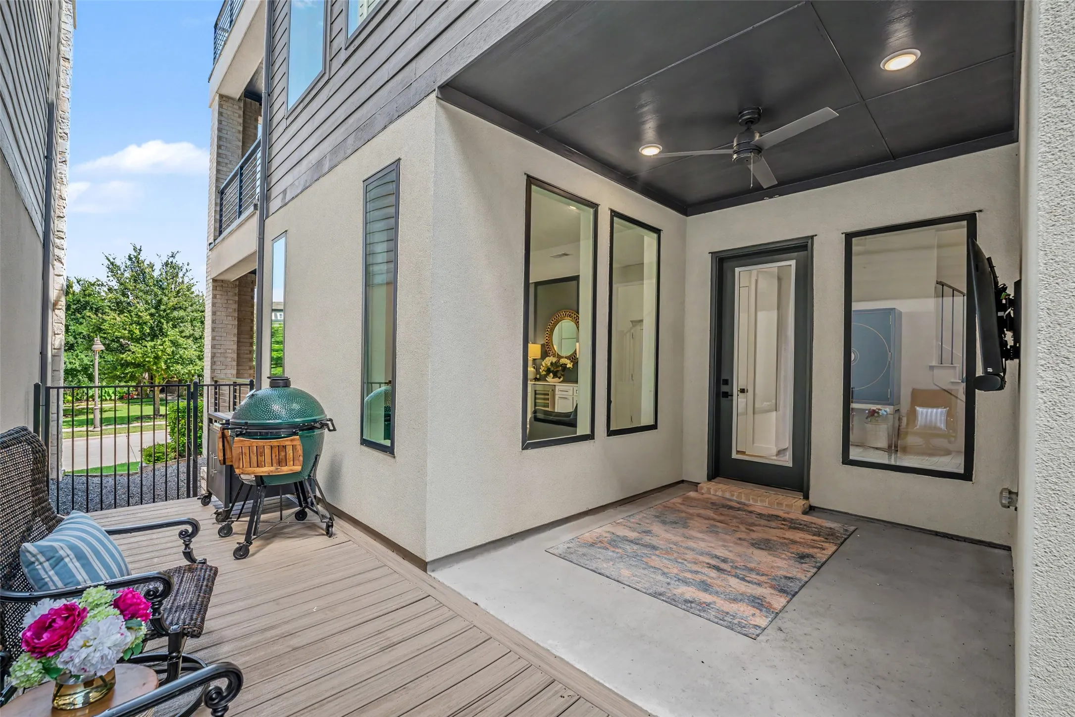 First Floor Covered Patio with Extended Deck