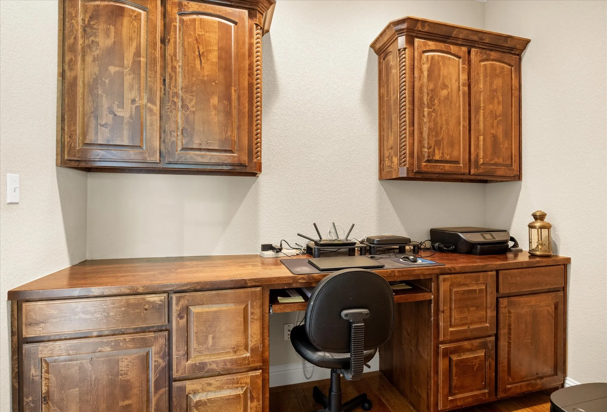 Built in office, secluded off of the living areas.