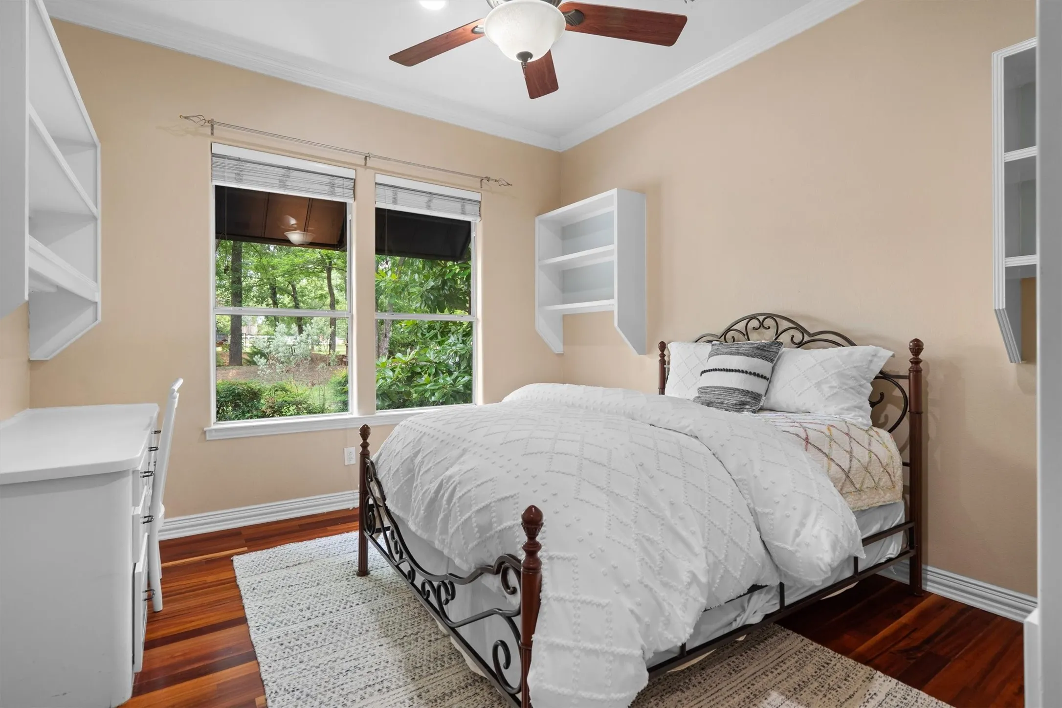This bedroom is separate from the others and has an en suite bath