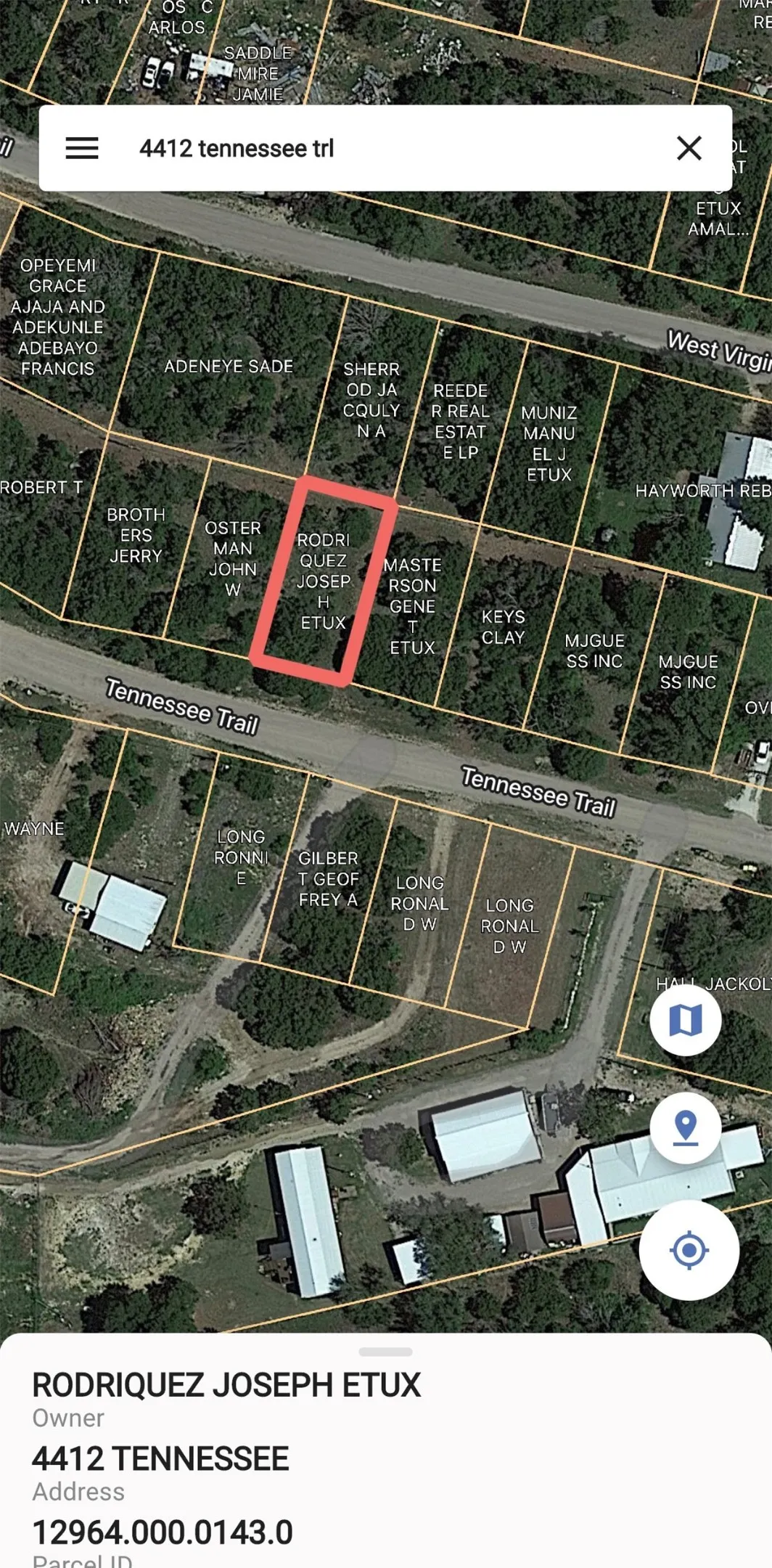 Property Parcel Map. Displaying property boundaries, owner details, and parcel identification for the property