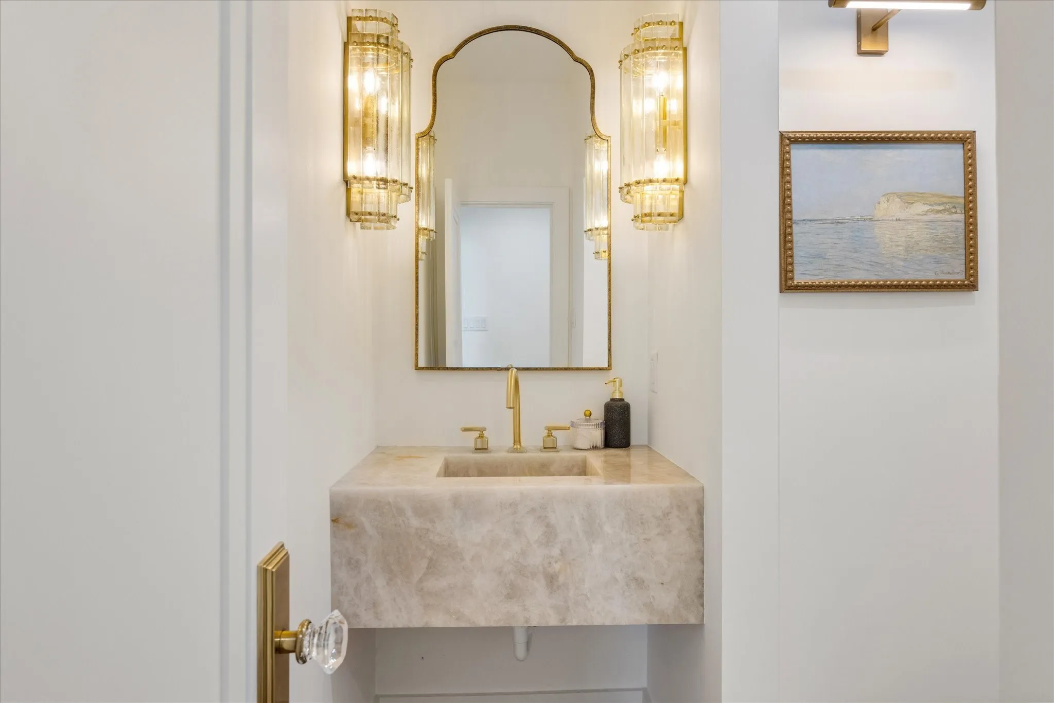 Guest 1/2 Bath with Crystal Sink