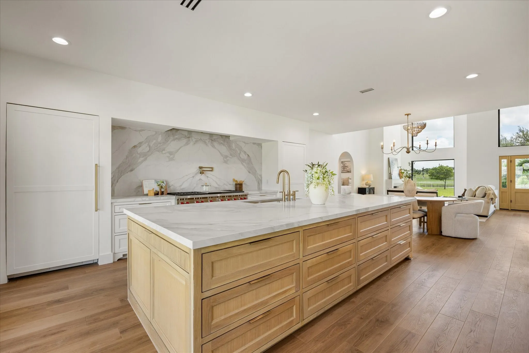 60" Wolf Range with Sub-Zero Refrigerator and Freezer