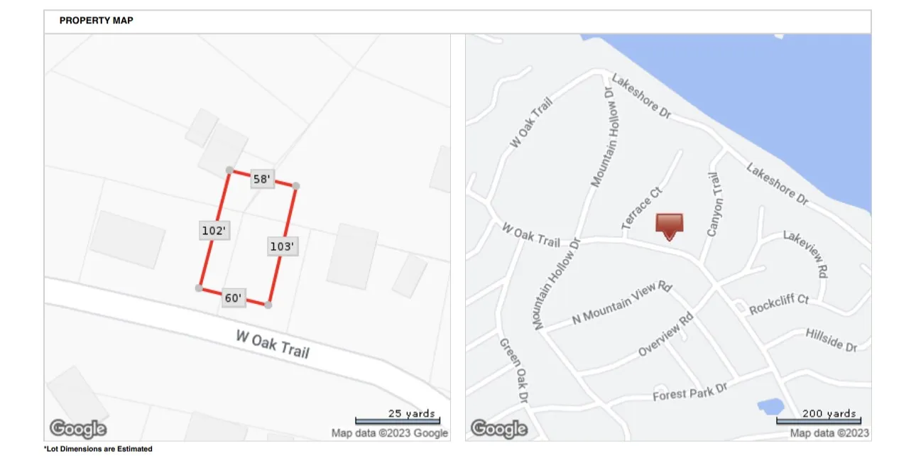 Property Map. Depicting the property's parcel boundaries and its location within the broader area