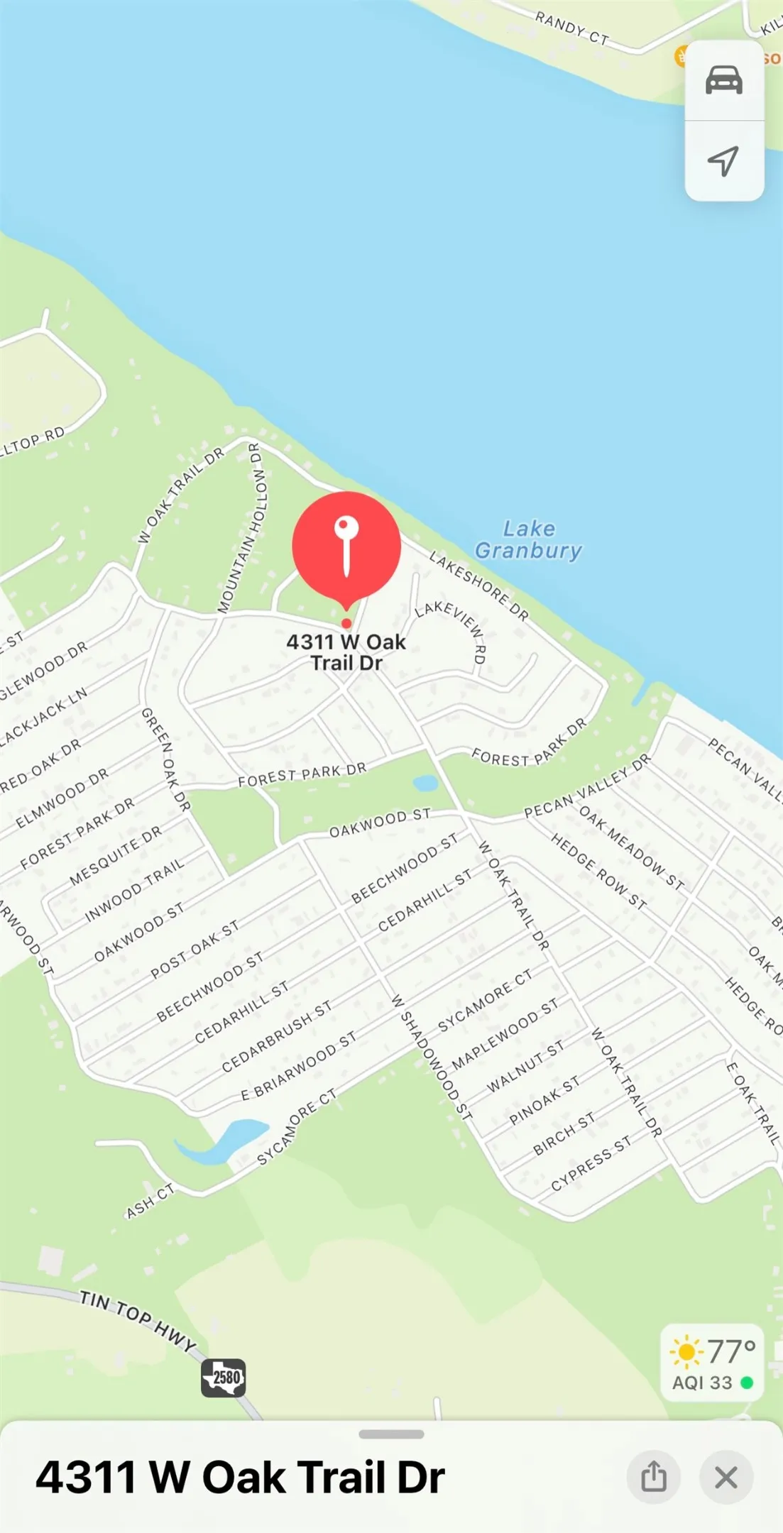 Geographic Map. Presenting the location of the property within a defined area
