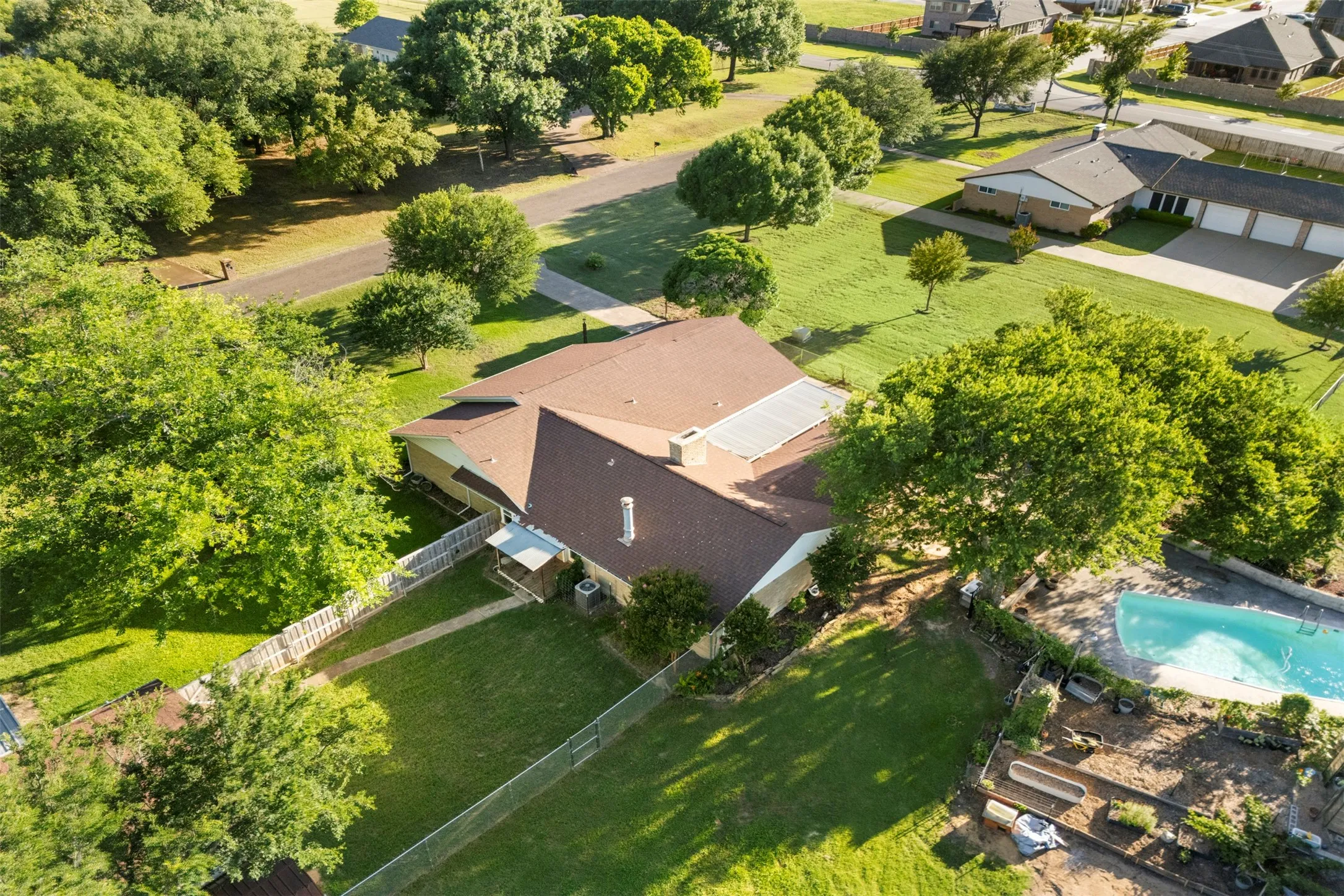 Over an acre with a ton of room between neighbords