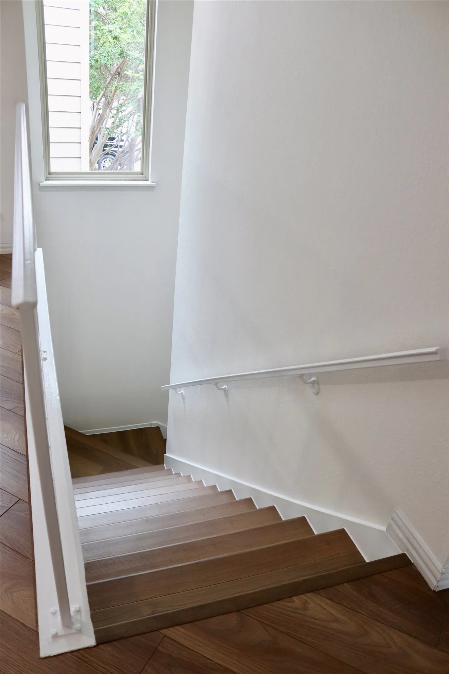 Top of stairs to front door