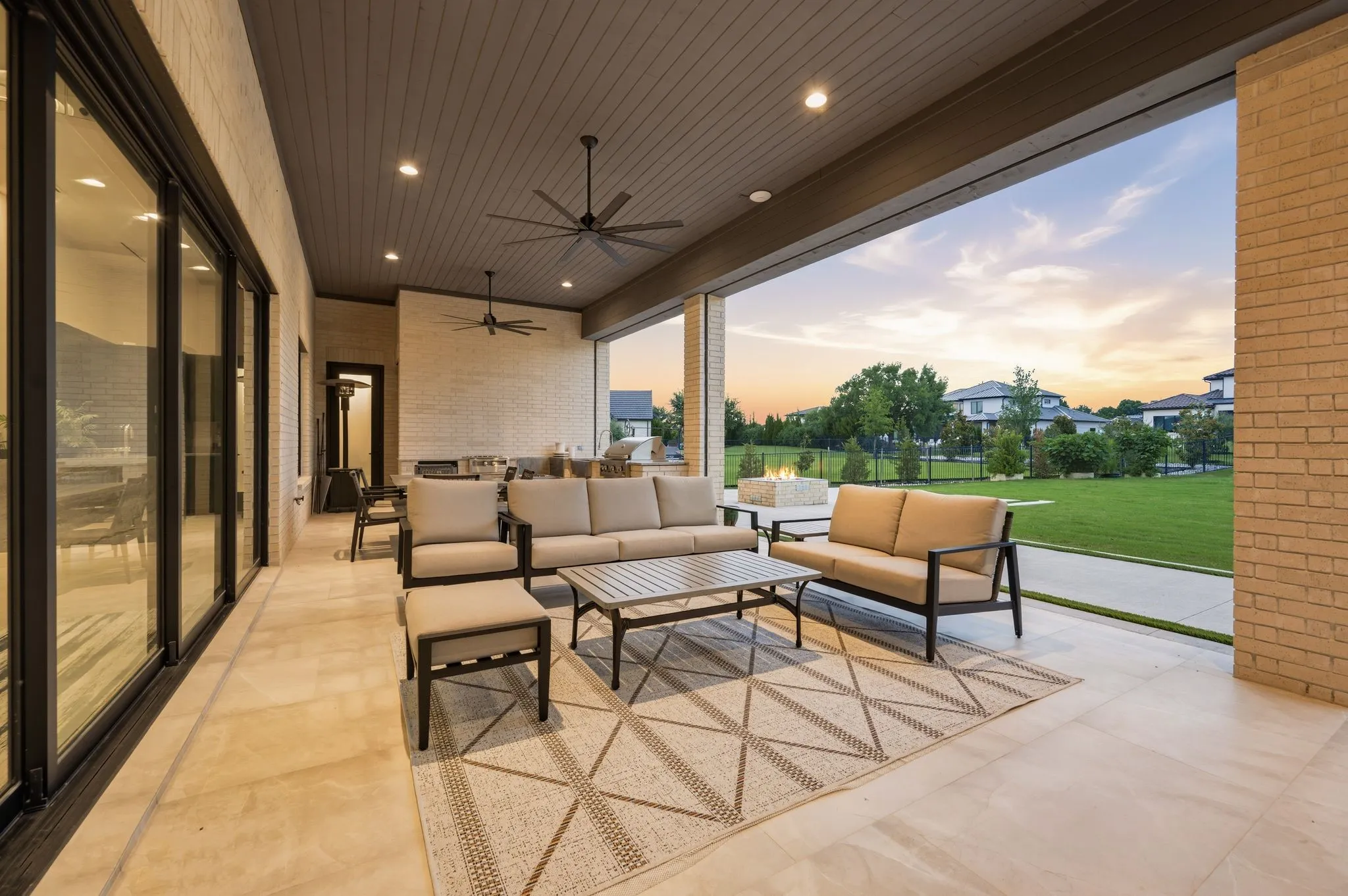 Luxury outdoor living space.