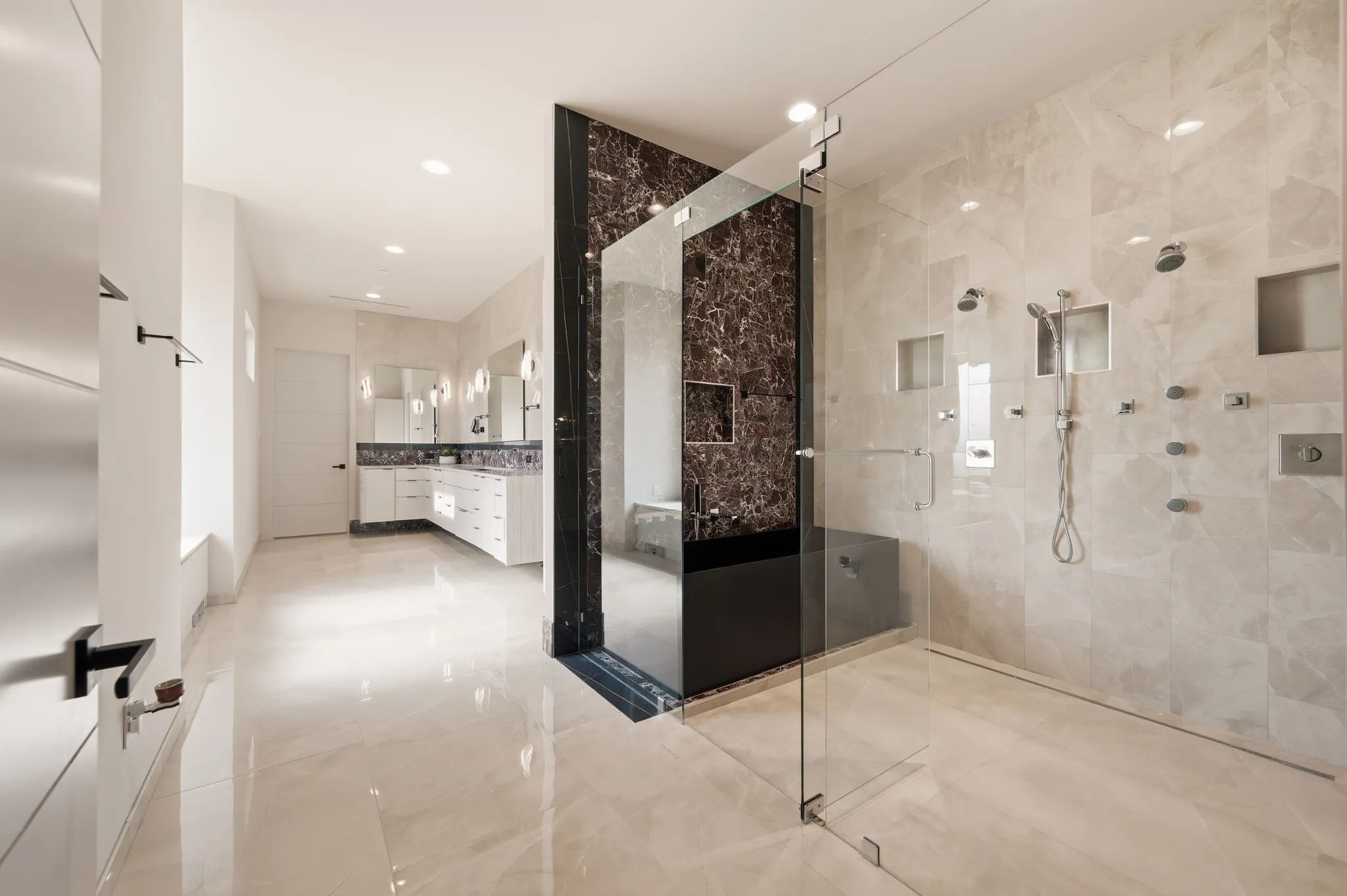 Spa inspired bathroom featuring luxury finishes and refined design.
